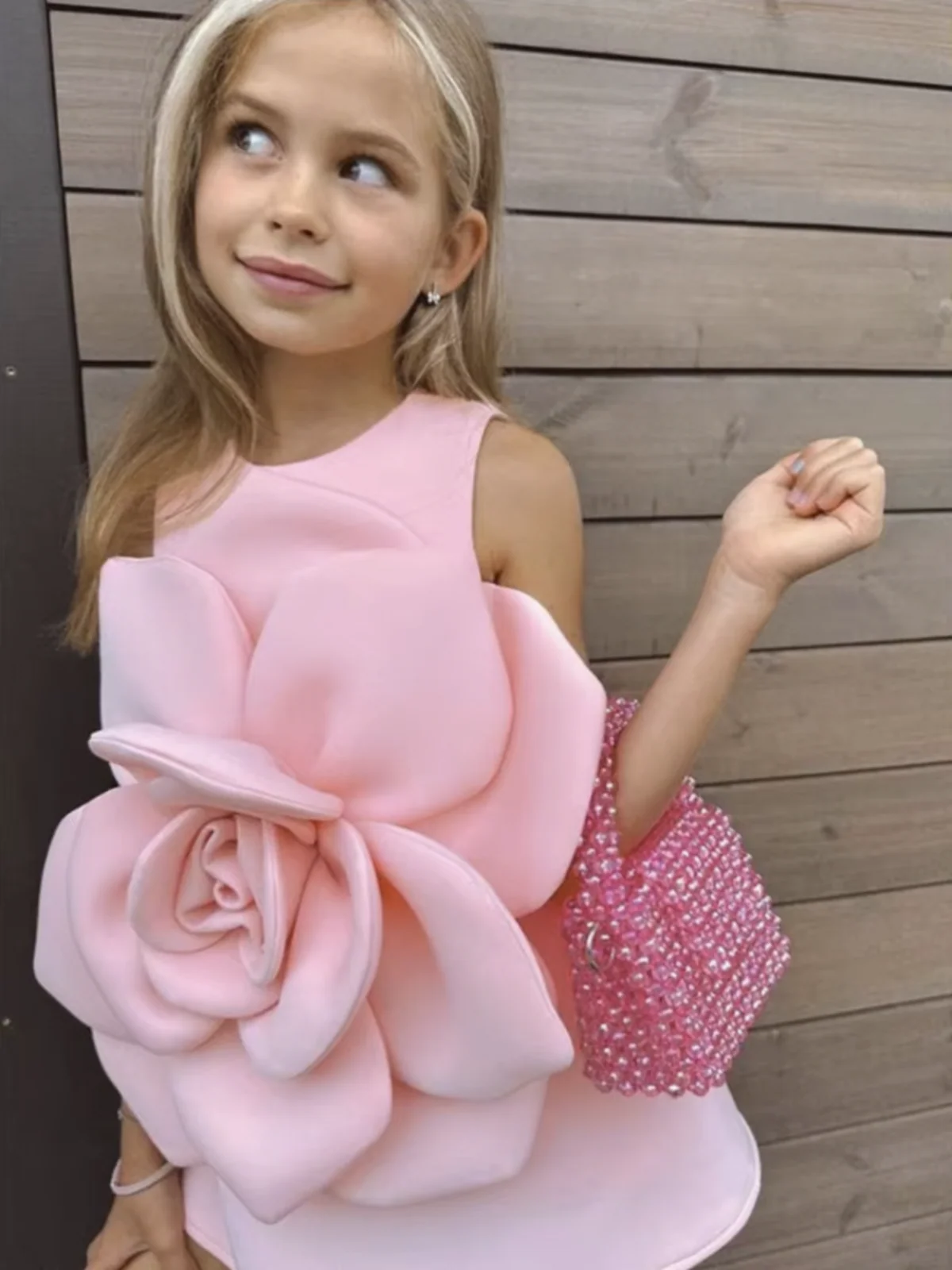 Pink Rose Bloom Party Tank Dress - Image 4