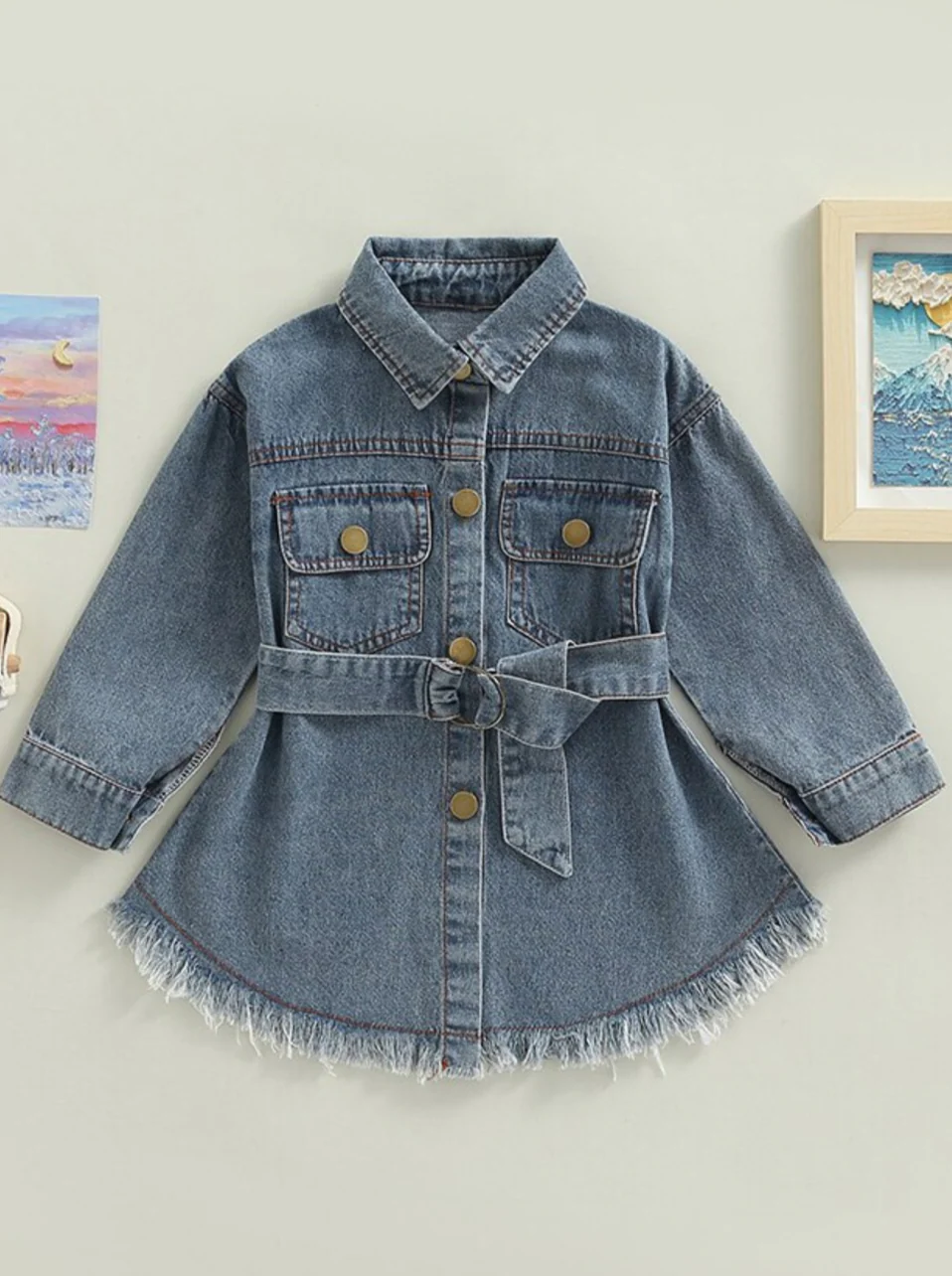 A Day In The Sun Belted Denim Dress - Image 8