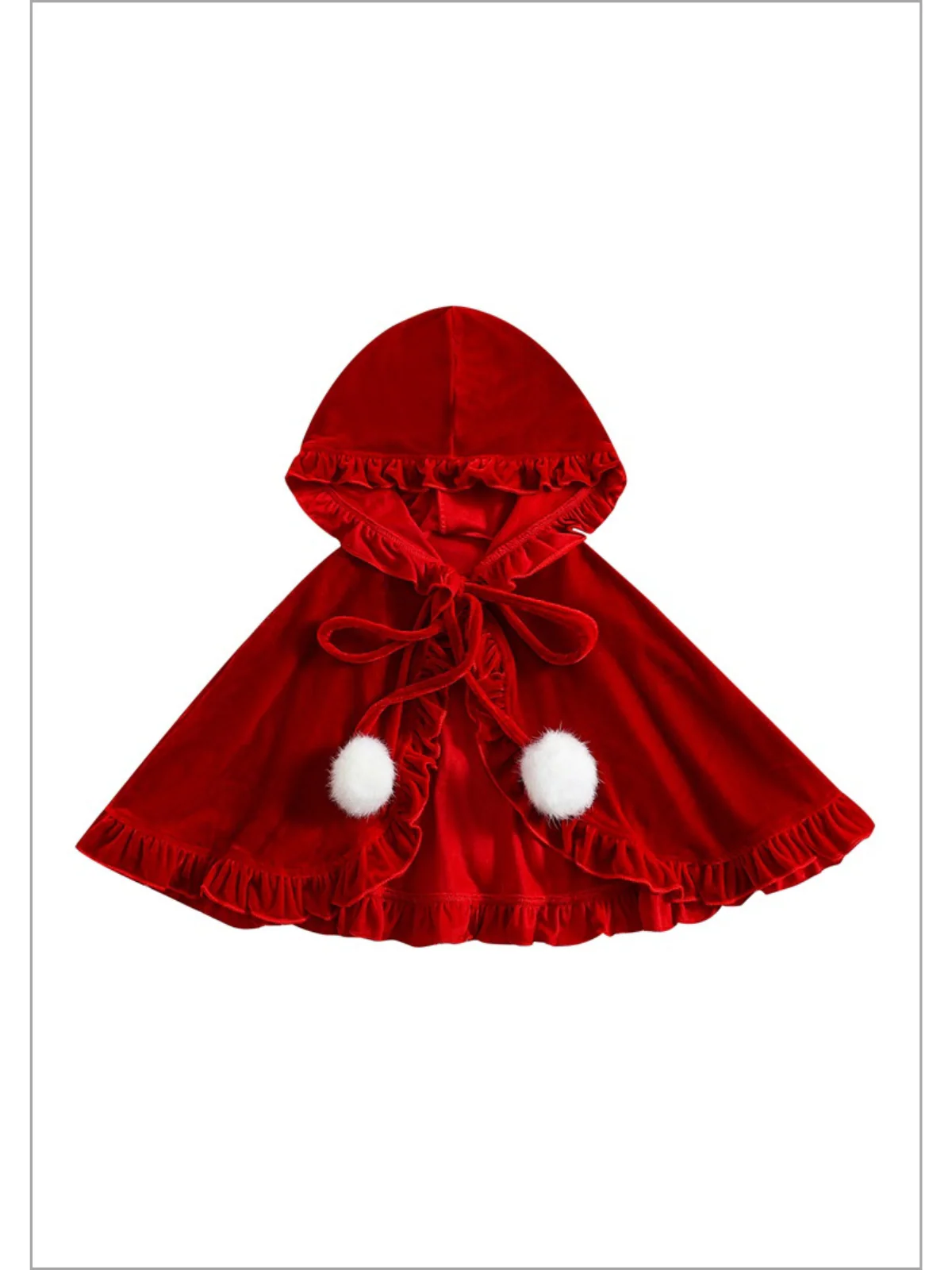 A Fairytale Holiday Red Velvet Cloak - Image 2