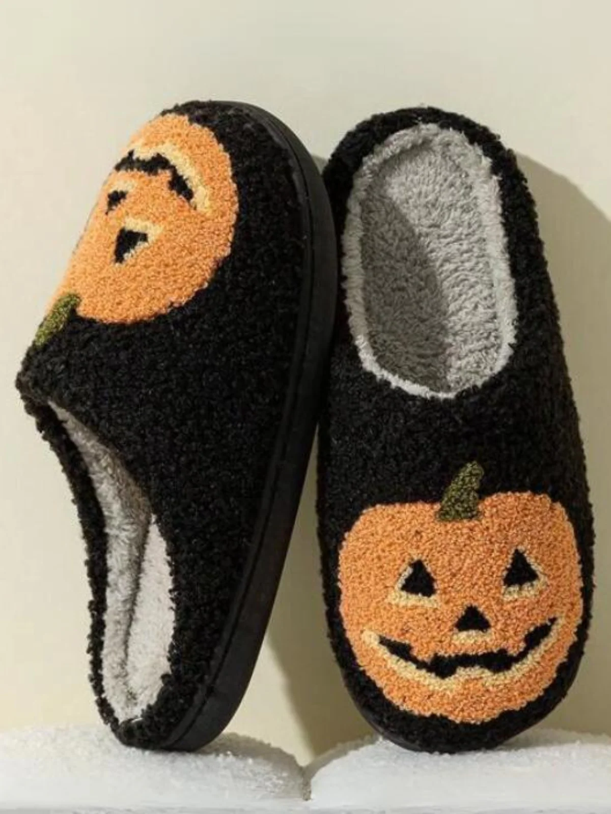 A Little Spooky Pumpkin Bedroom Slippers By Liv and Mia - Image 2