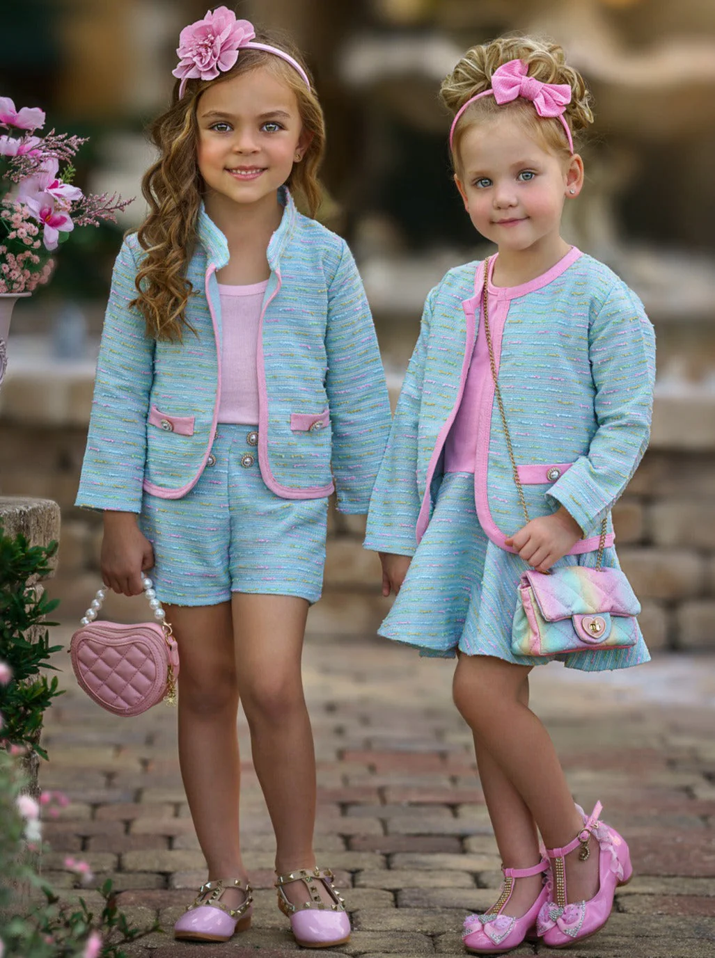 Admired Tweed Matching Blazer and Short Set - Image 4