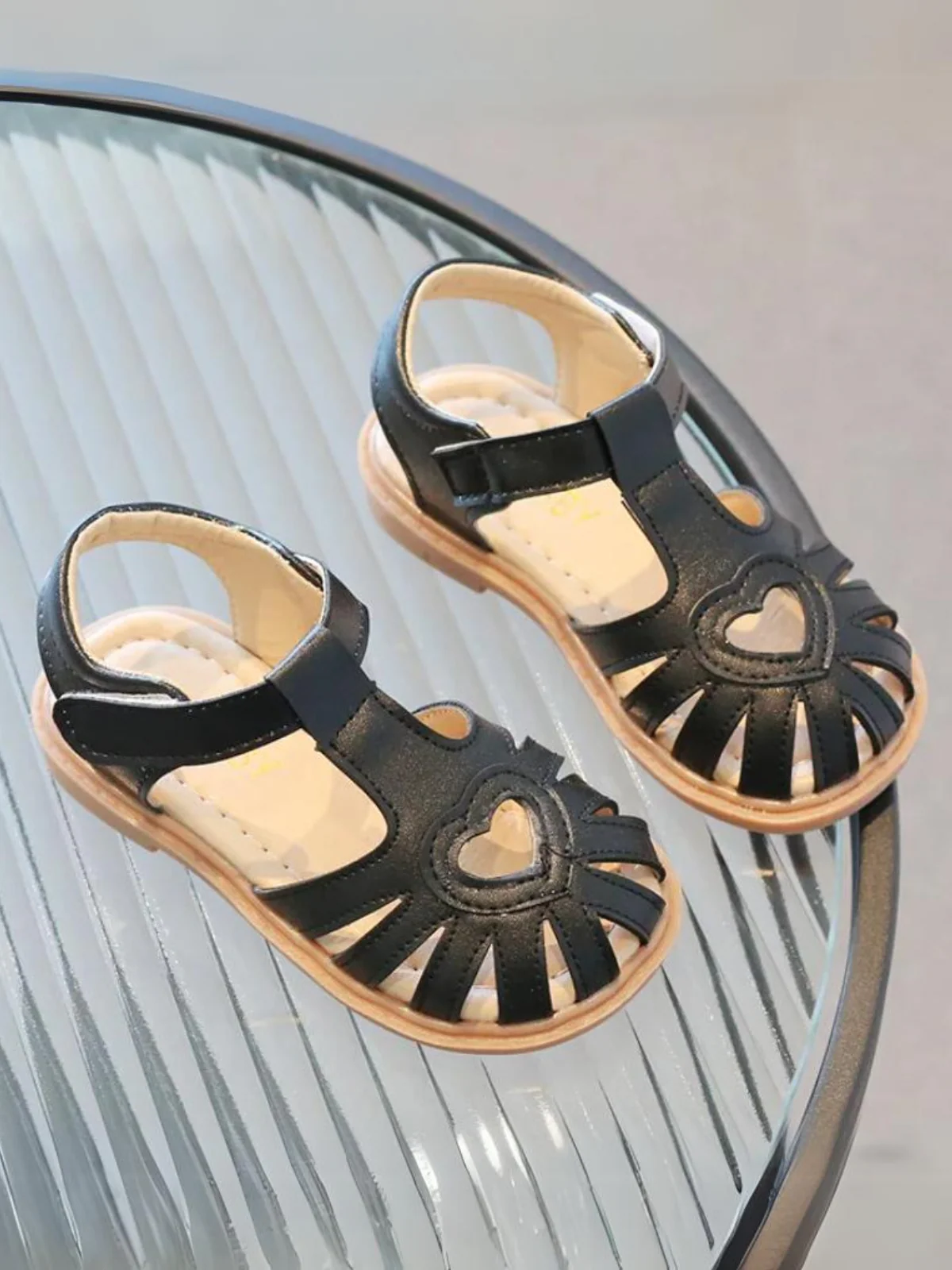 Adorable Girls Heart-Cutout Sandals By Liv and Mia - Image 5