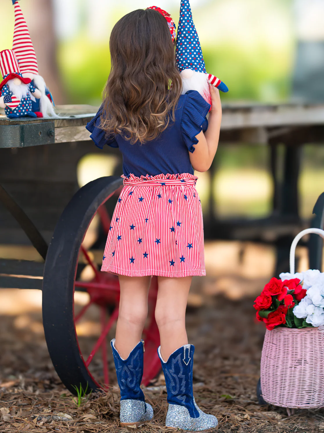 All-American Star Spangled Flutter Top and Skirt Set - Image 5
