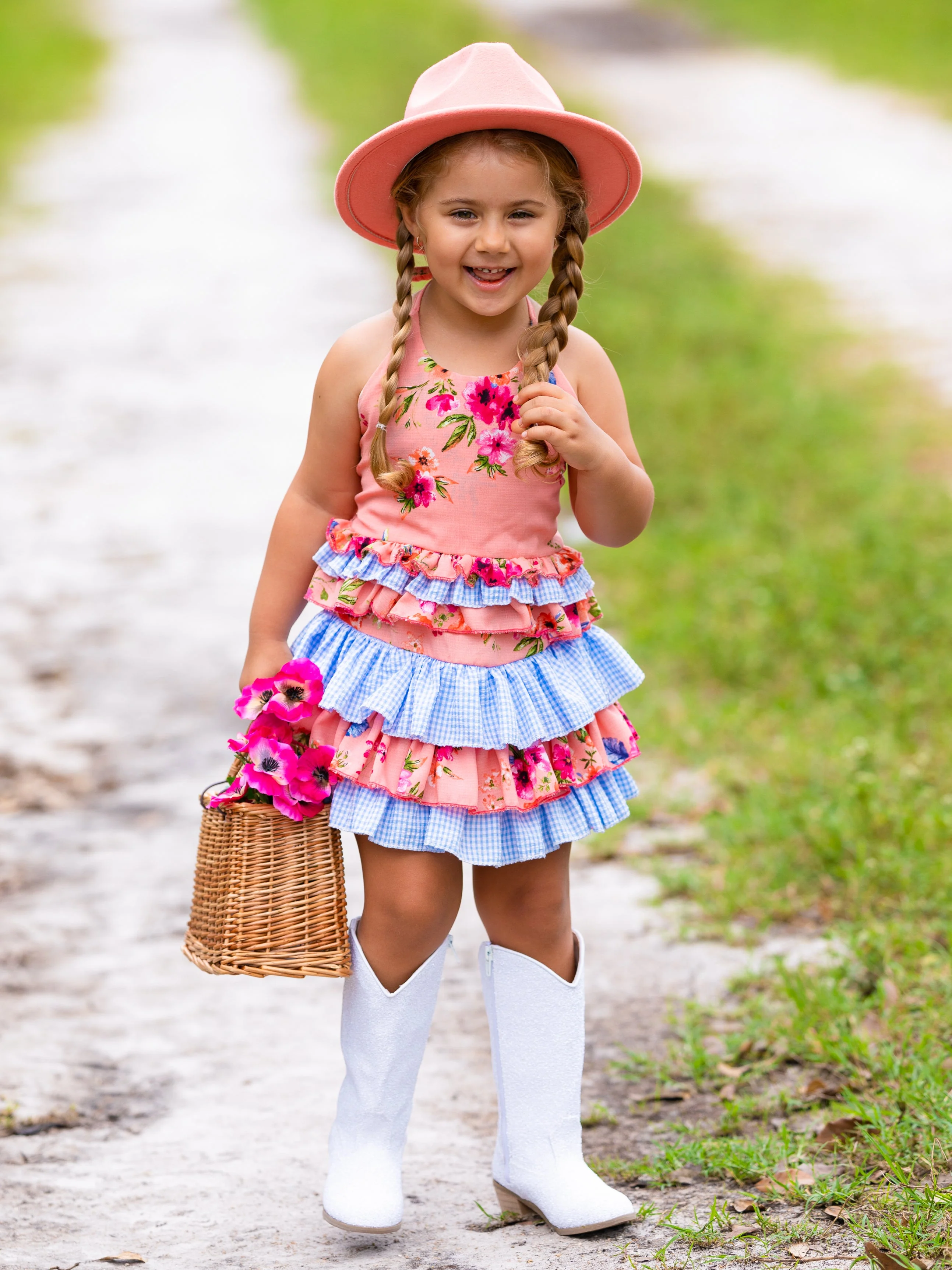 Always Better Together Ruffled Halter Skirt Set - Image 3
