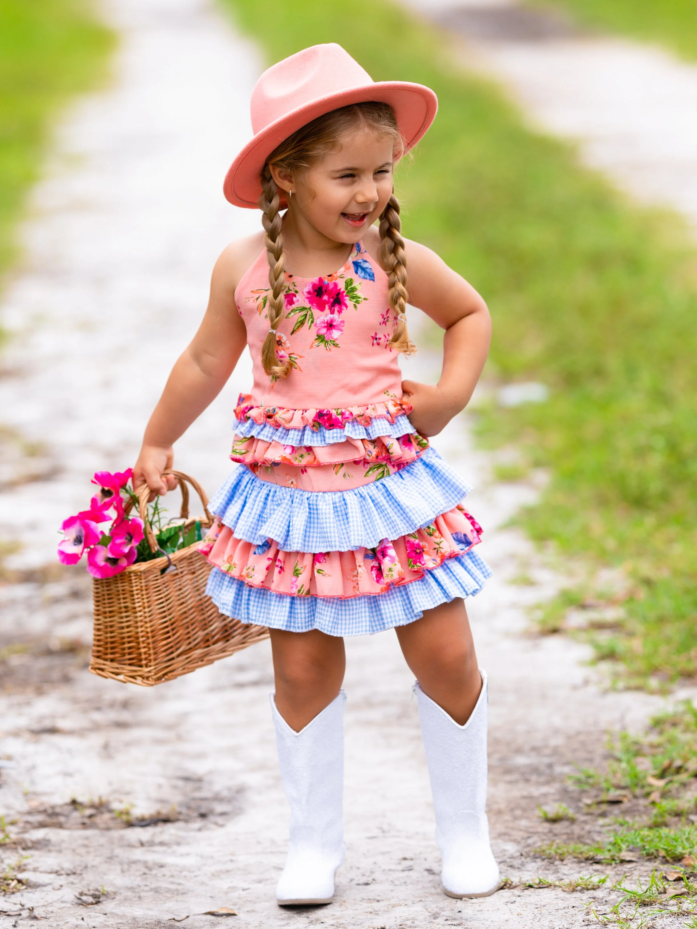 Always Better Together Ruffled Halter Skirt Set - Image 4