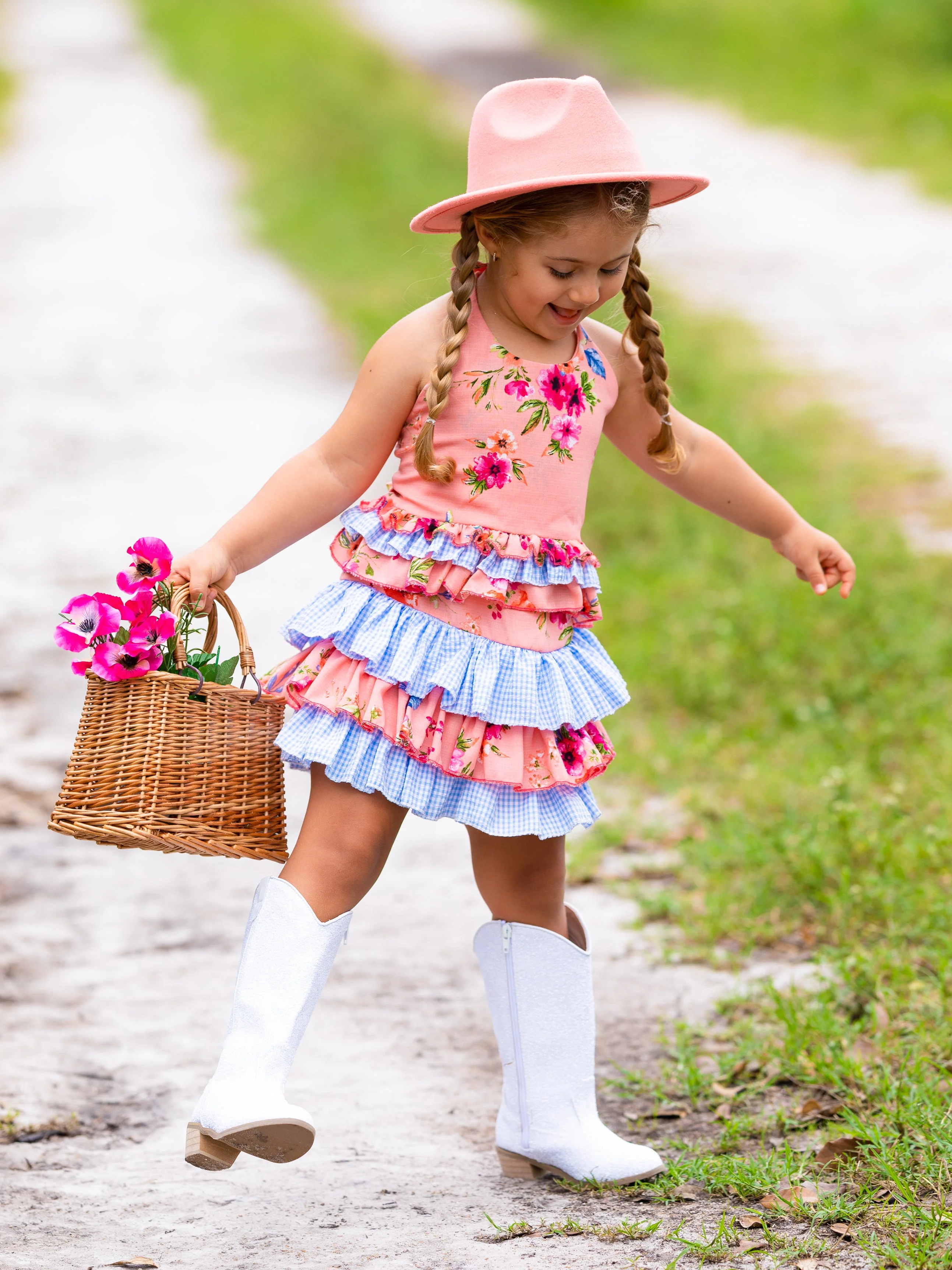 Always Better Together Ruffled Halter Skirt Set - Image 5