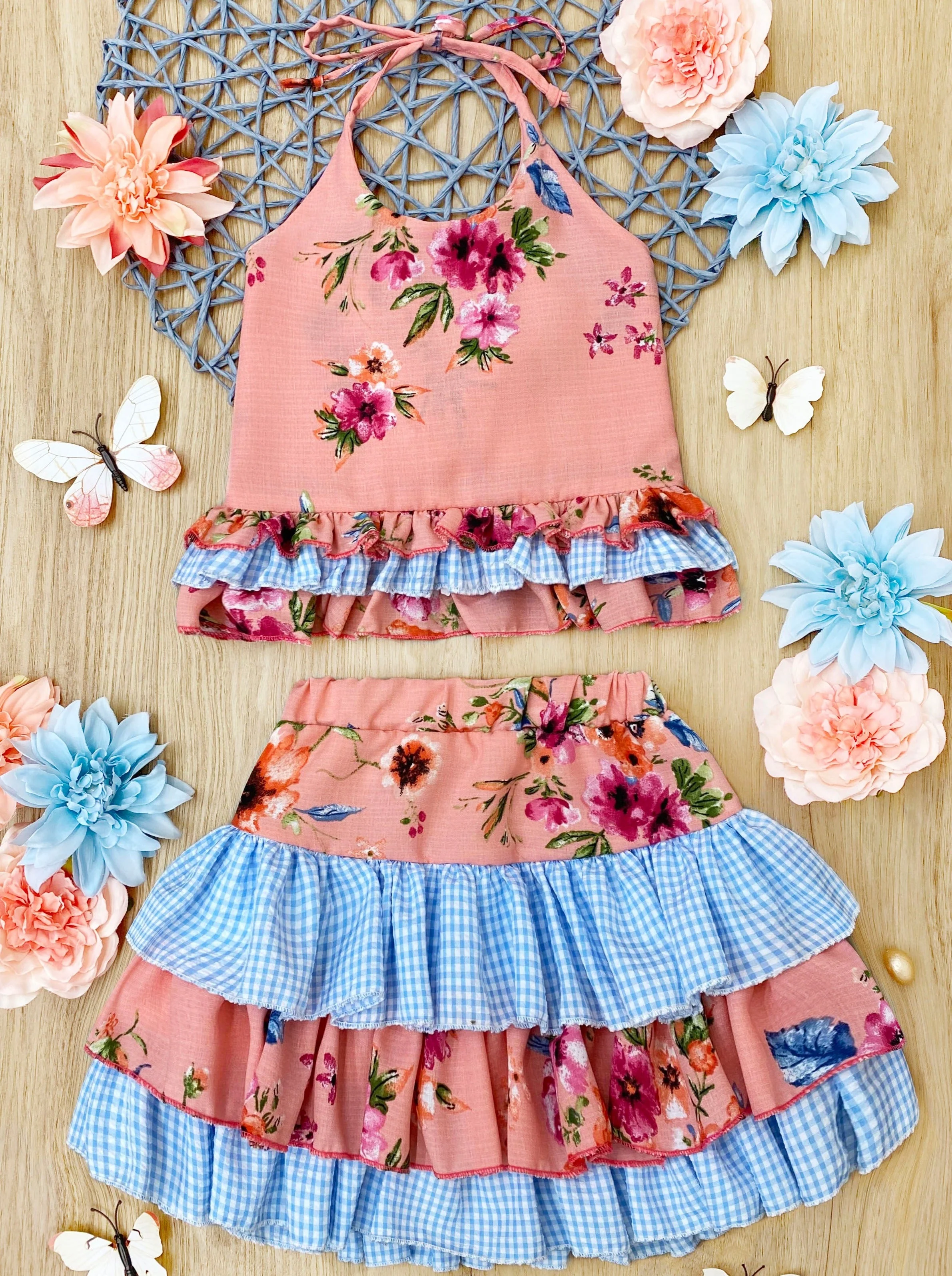 Always Better Together Ruffled Halter Skirt Set - Image 8