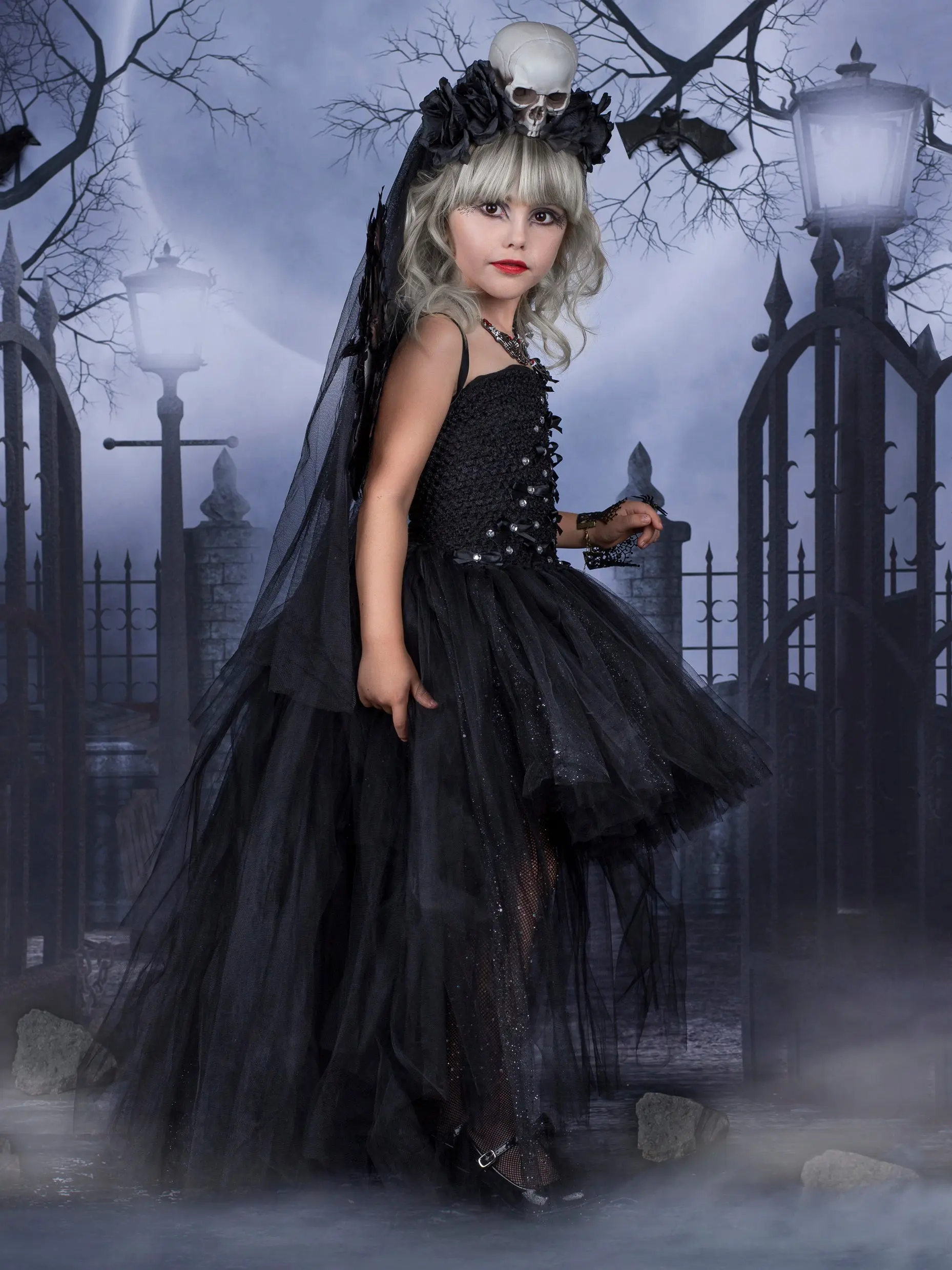Girls Angel of Death Costume Dress - Image 4
