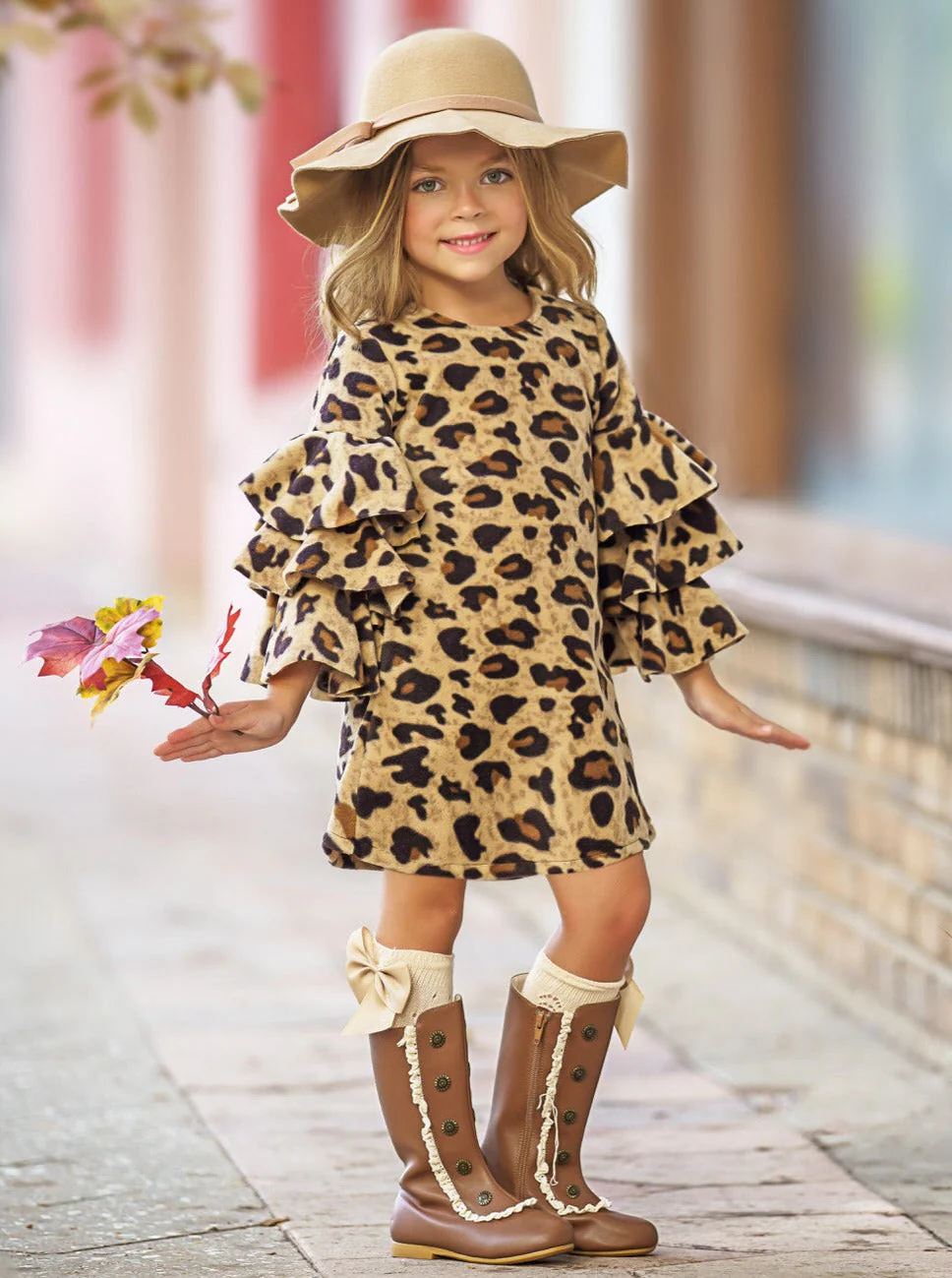 Spots In Style Animal Print Bell Sleeve Dress - Image 4