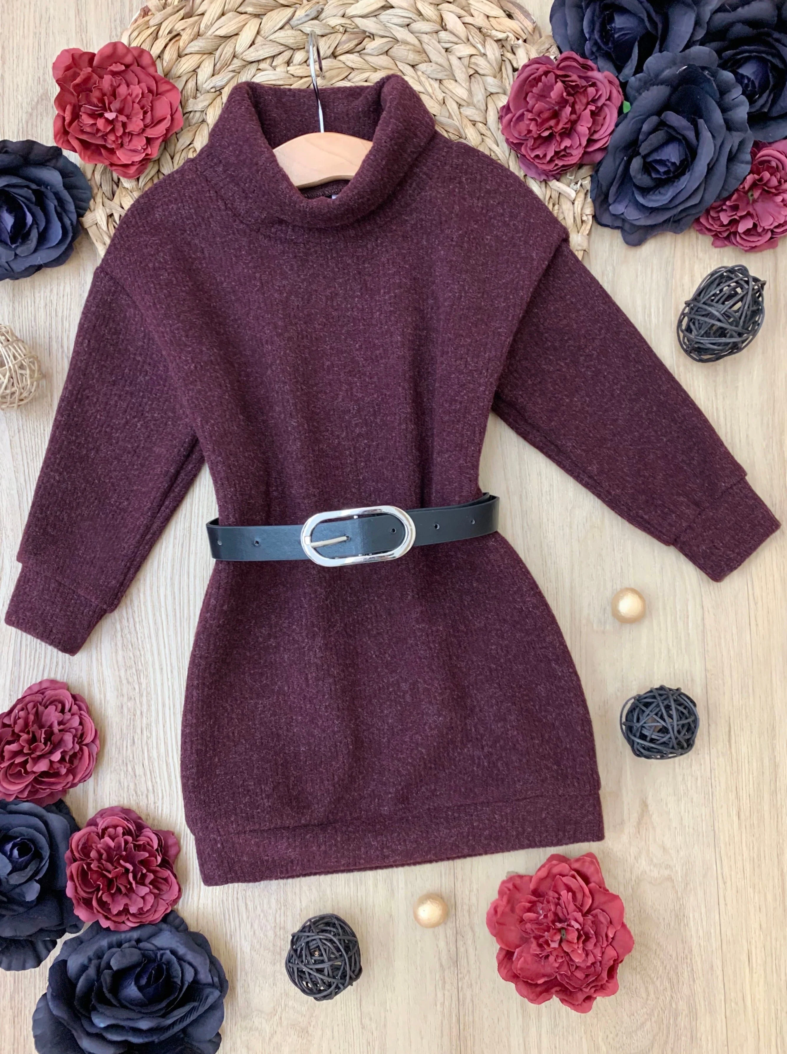 Apple Picking Mock Neck Sweater Dress - Image 3
