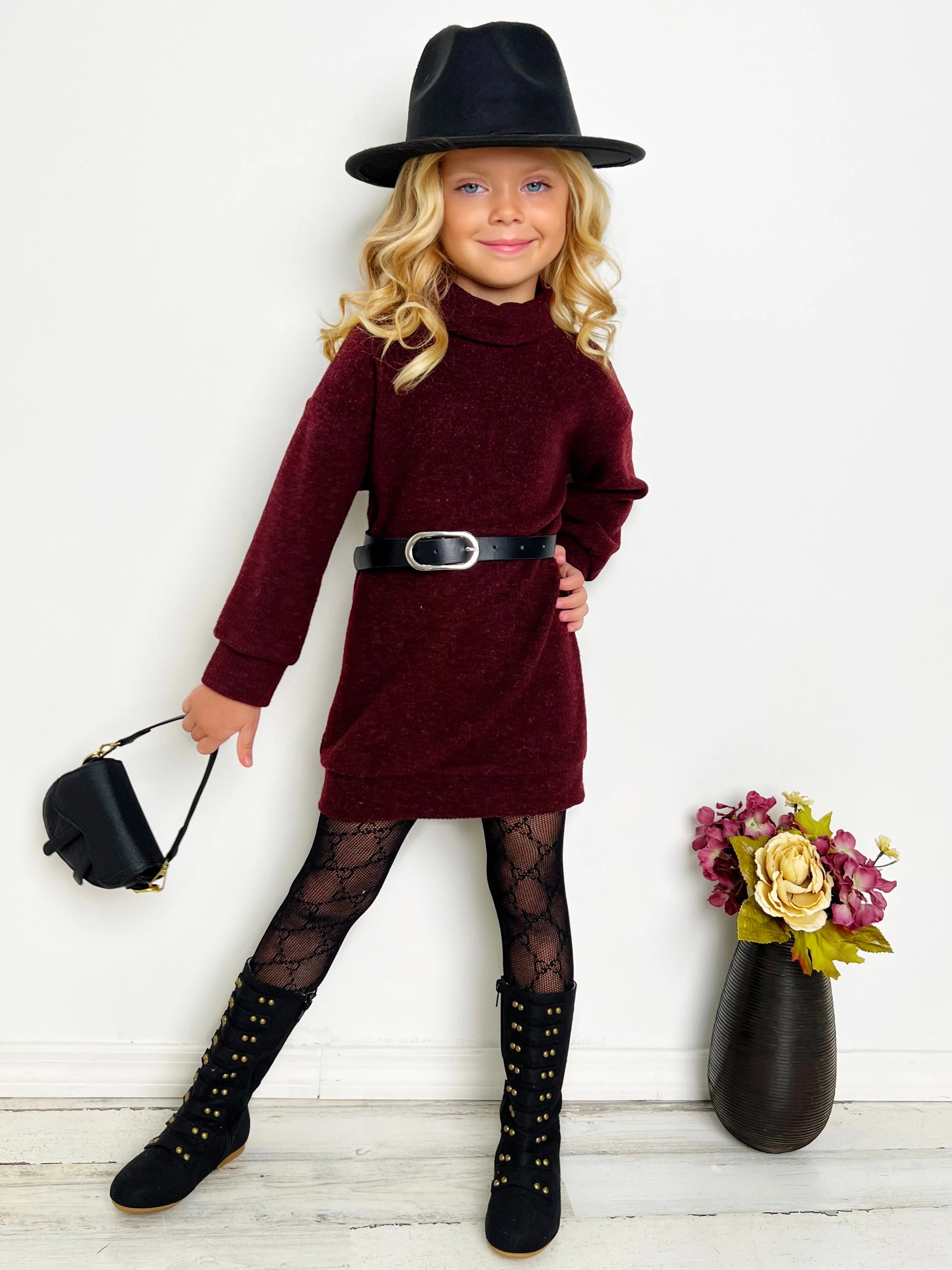 Apple Picking Mock Neck Sweater Dress - Image 7