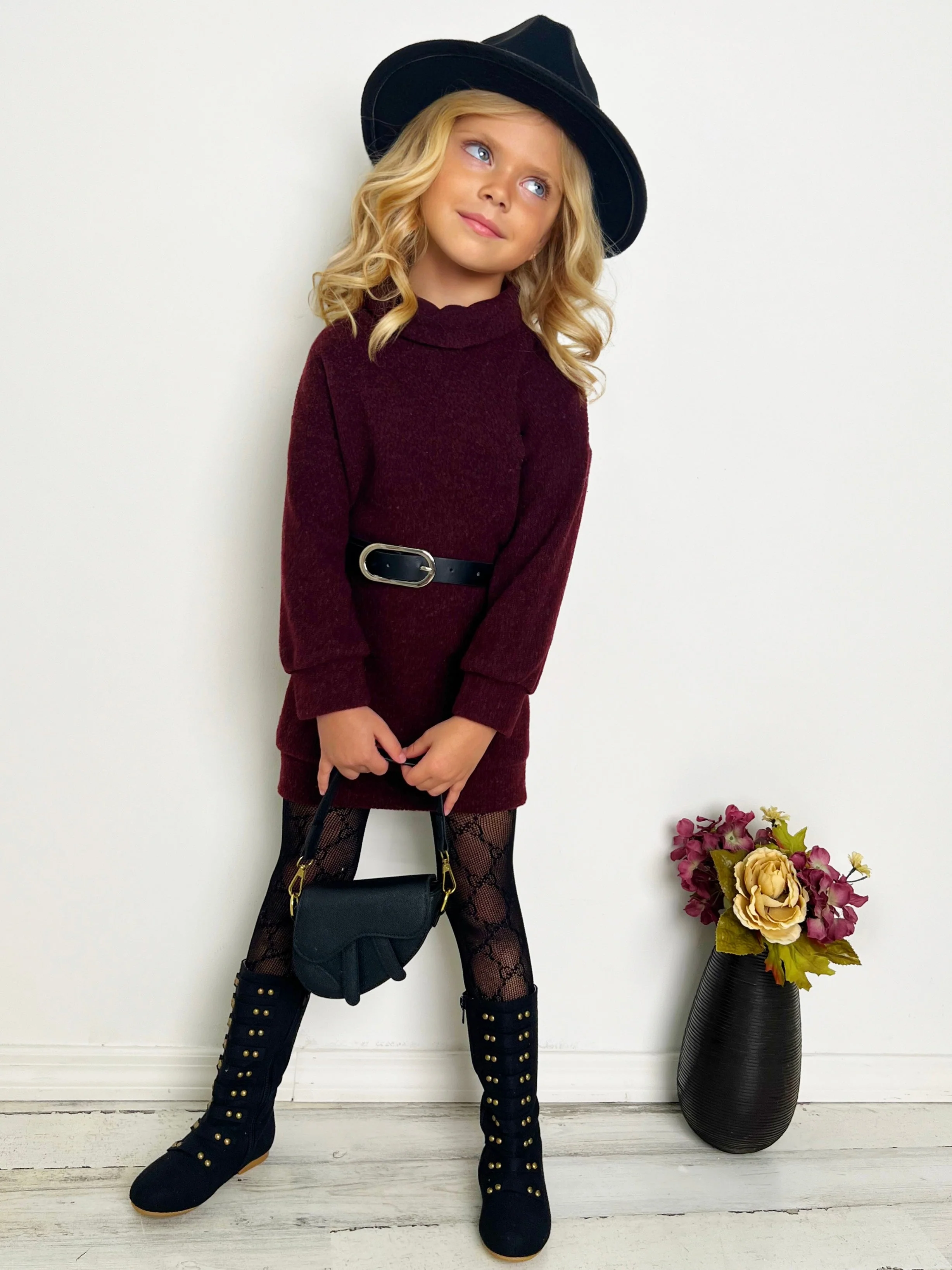 Apple Picking Mock Neck Sweater Dress - Image 8