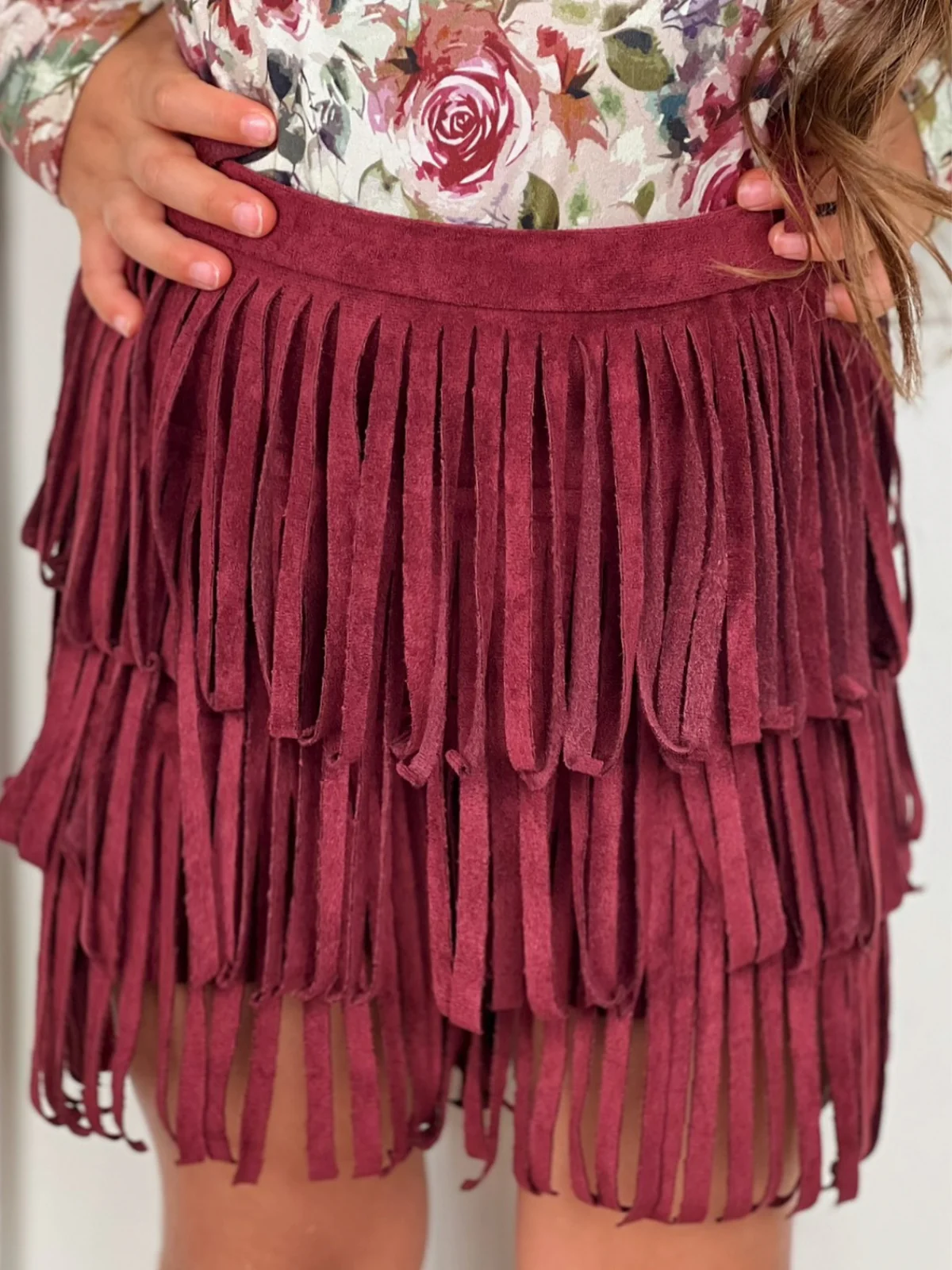 Autumn Rose Top and Fringe Skort Set - Image 2