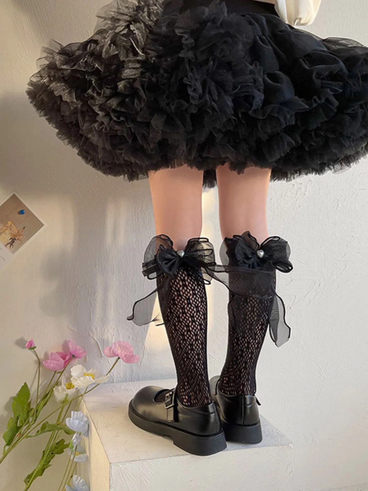 Delicate Darling Lace Bow Knee High Socks - Image 3