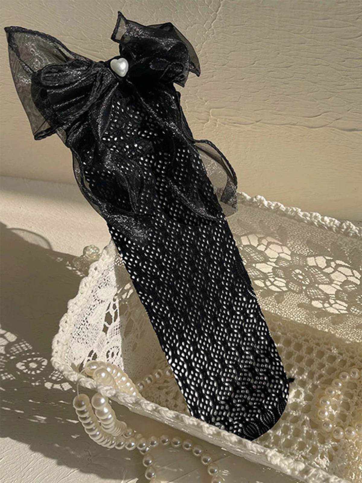 Delicate Darling Lace Bow Knee High Socks - Image 4