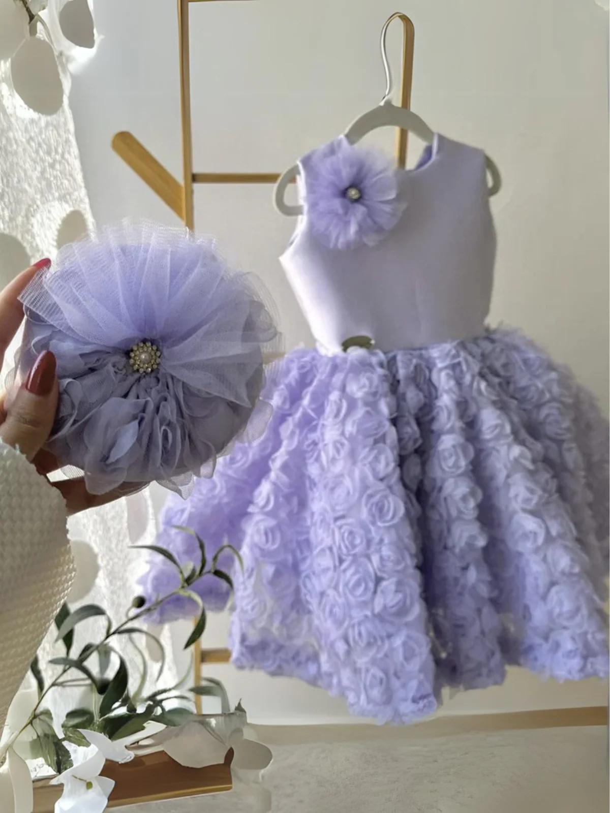 Lavender Rosette Dream Dress - Image 4