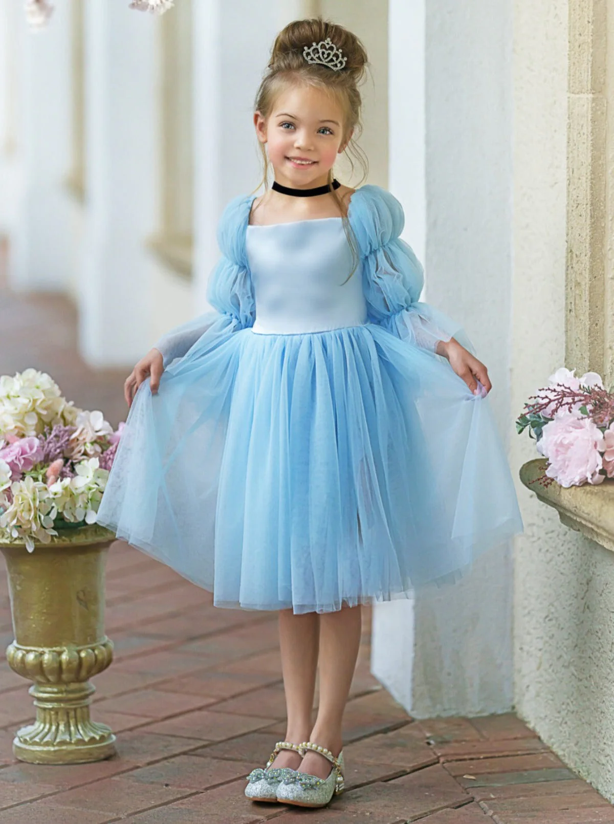 Here To Impress Storybook Princess Inspired Statement Sleeve Tulle Dress - Image 3