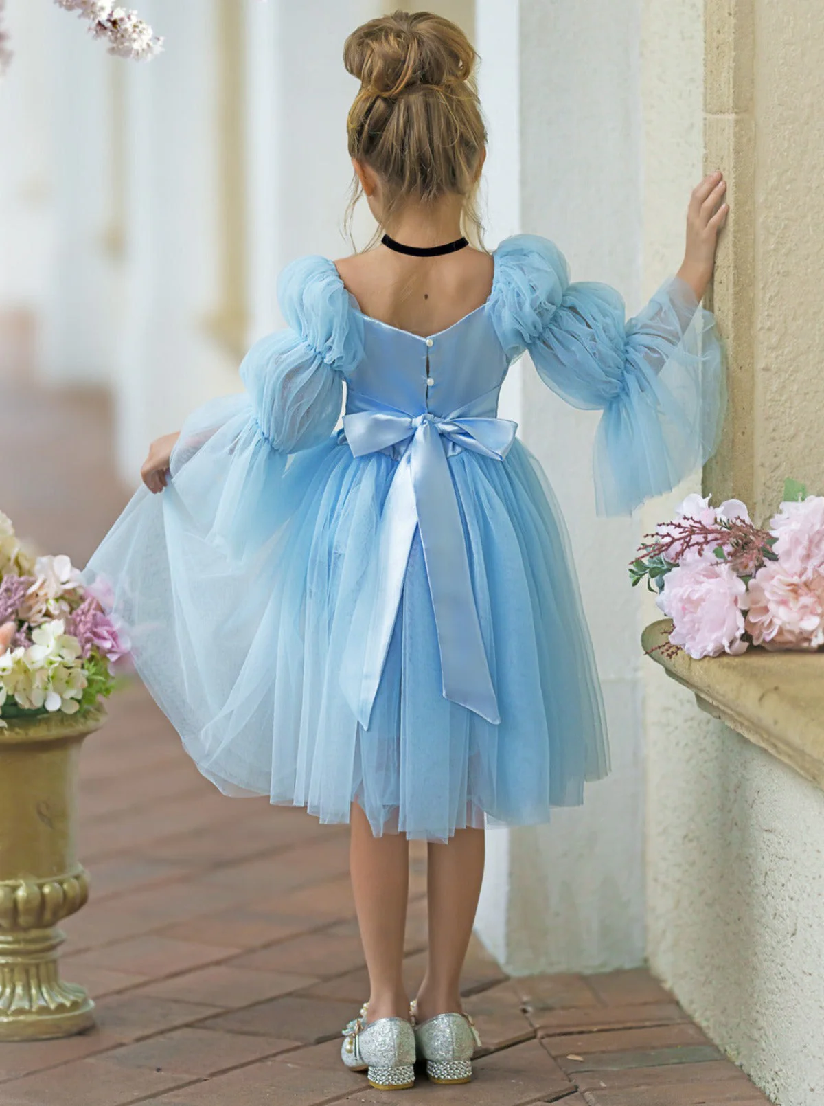Here To Impress Storybook Princess Inspired Statement Sleeve Tulle Dress - Image 4