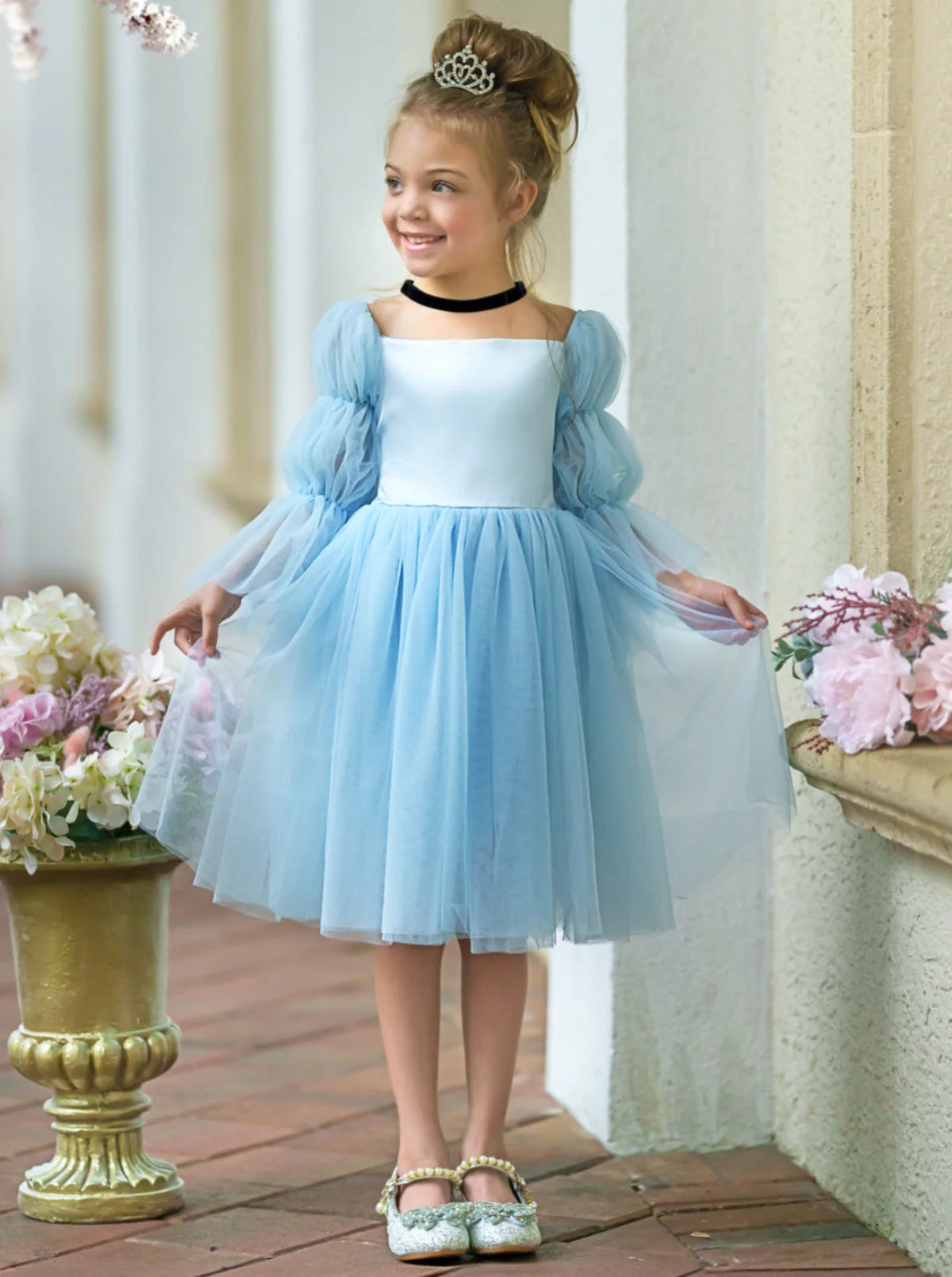 Here To Impress Storybook Princess Inspired Statement Sleeve Tulle Dress - Image 5