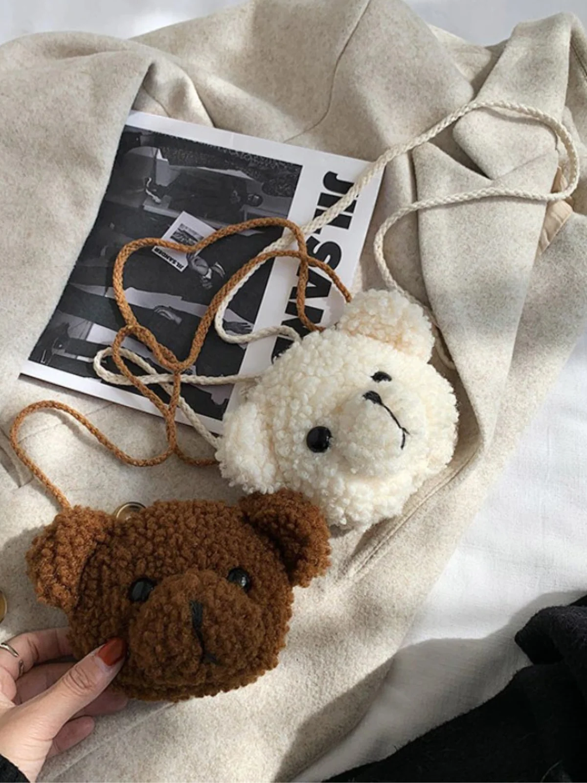 Cuddle Buddy Plush Bear Crossbody Bag - Image 2
