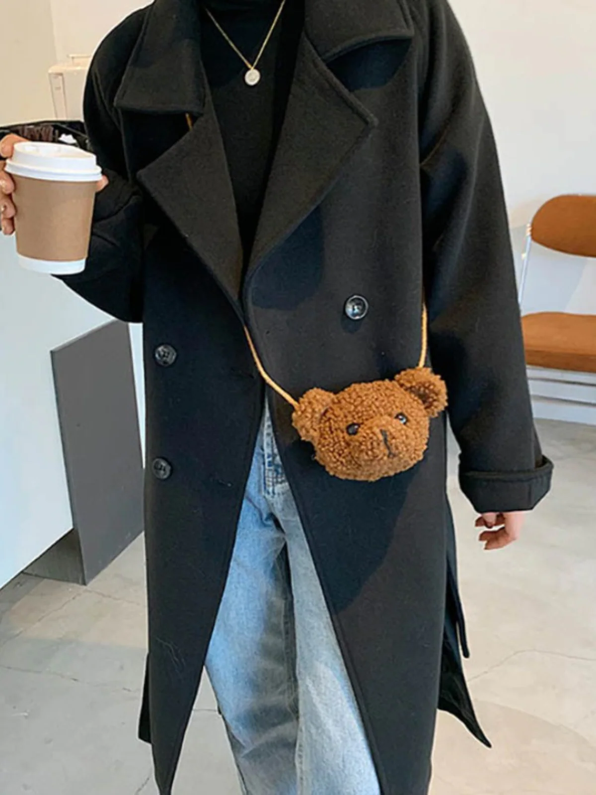 Cuddle Buddy Plush Bear Crossbody Bag - Image 4
