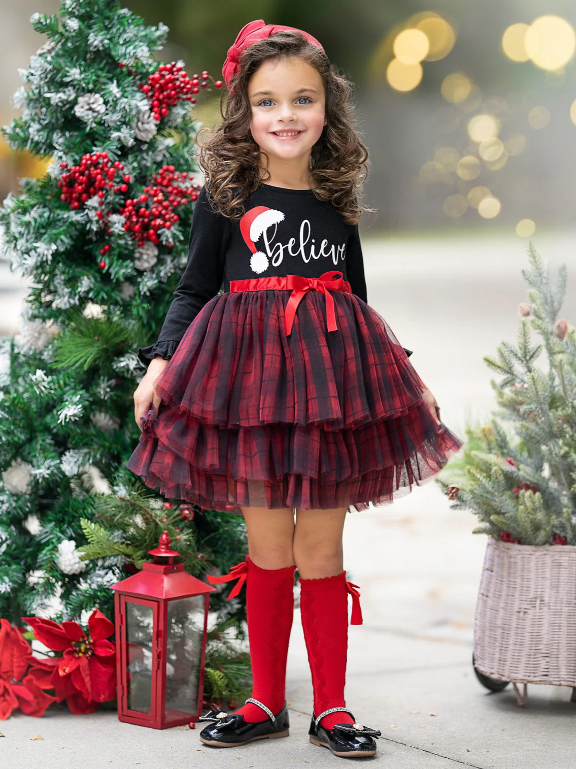 Believe Plaid Ruffled Tutu Dress - Image 2
