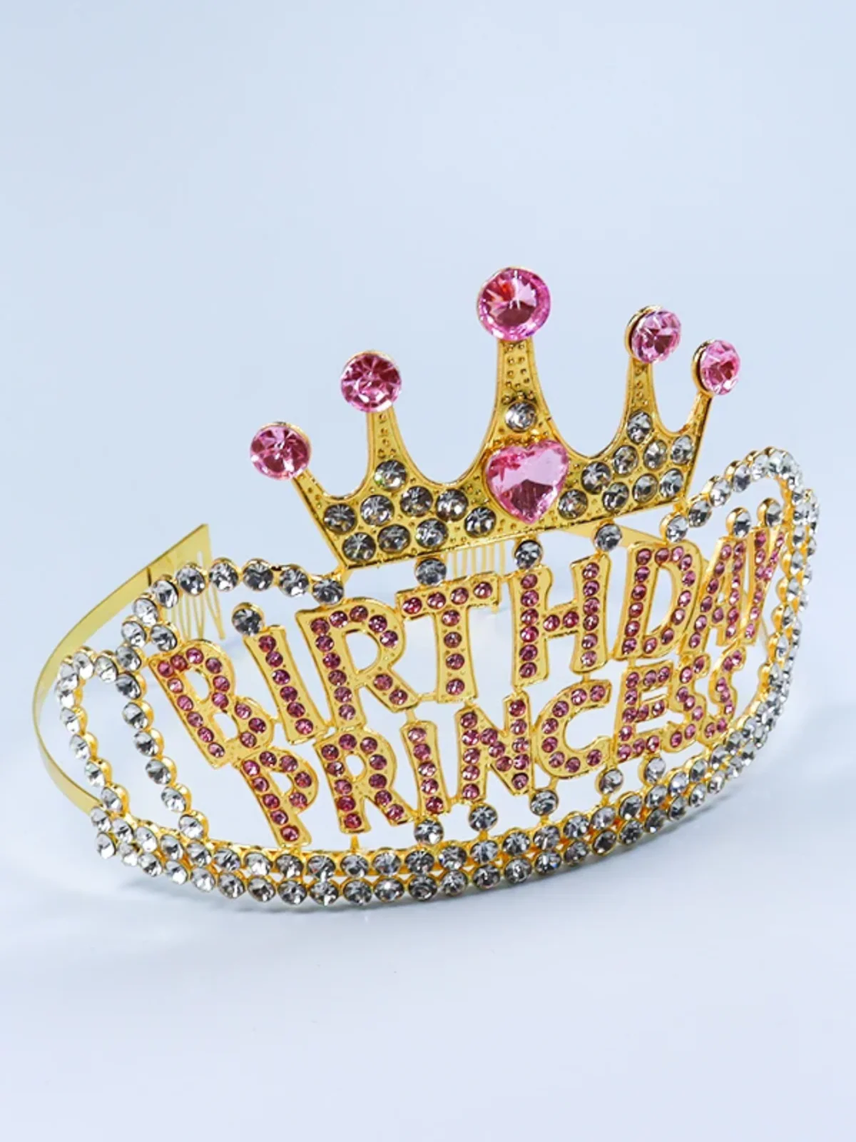 Birthday Princess Rhinestone Crystal Tiara - Sparkling Crown for Special Celebrations - Image 2