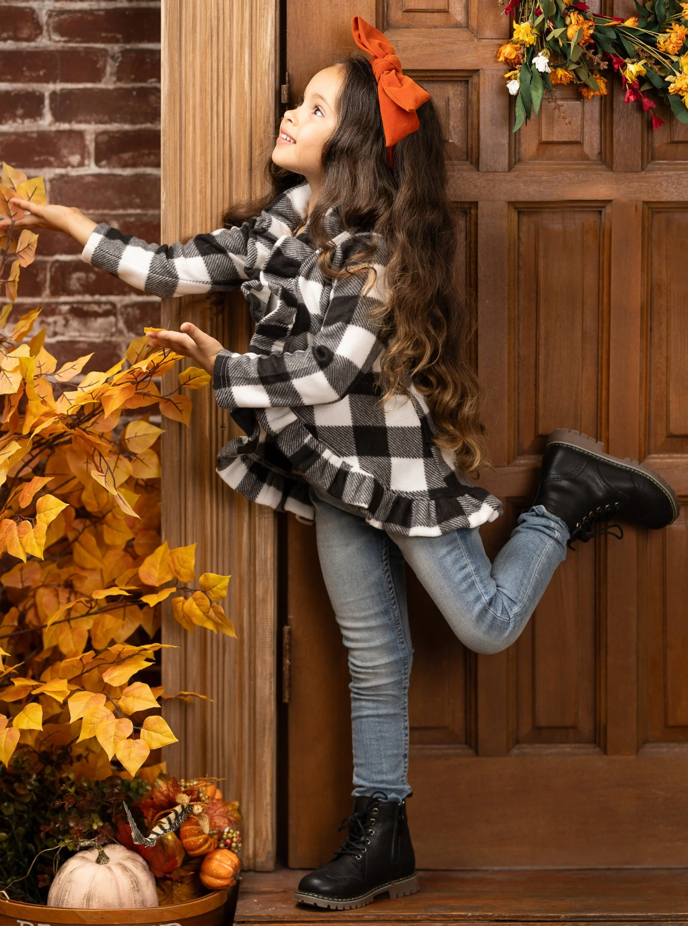 All Ruffled Up Gingham Ruffles Cardigan - Image 6