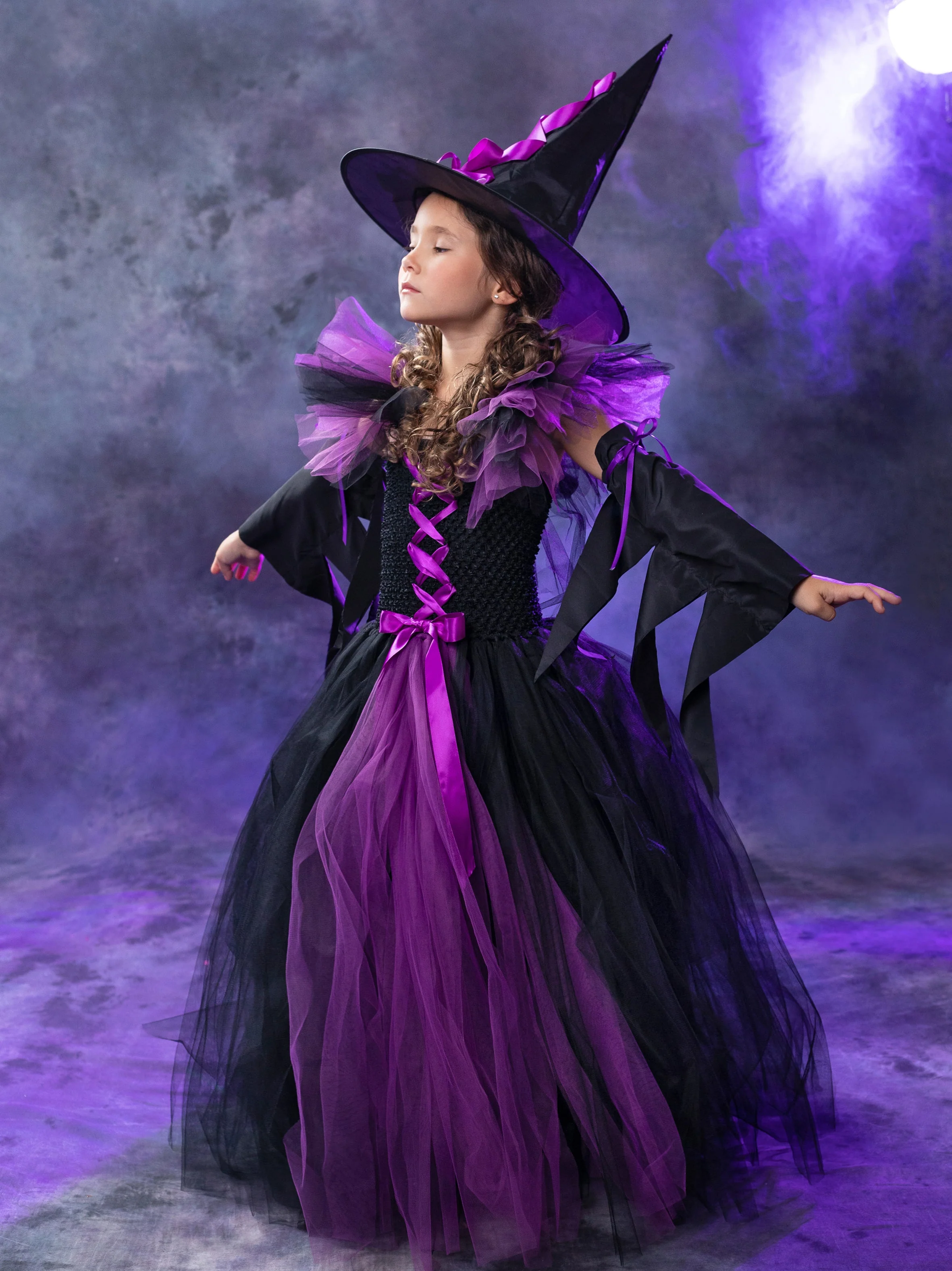 Girls Something Wicked Witch 3-Piece Tutu Costume Dress - Image 3