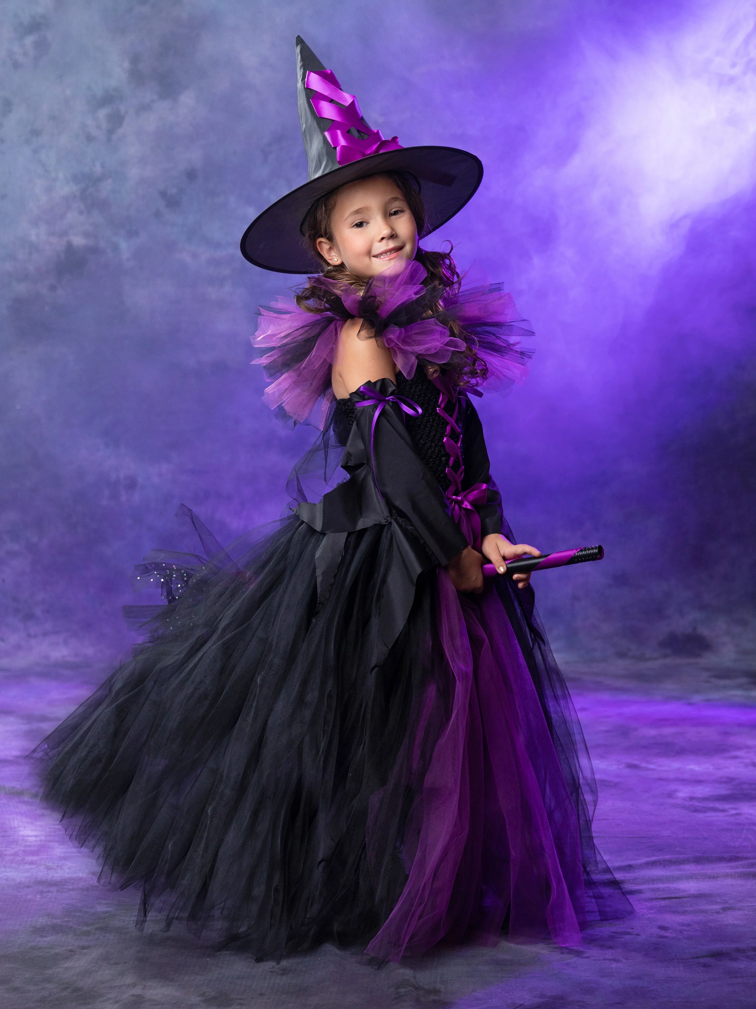 Girls Something Wicked Witch 3-Piece Tutu Costume Dress - Image 5