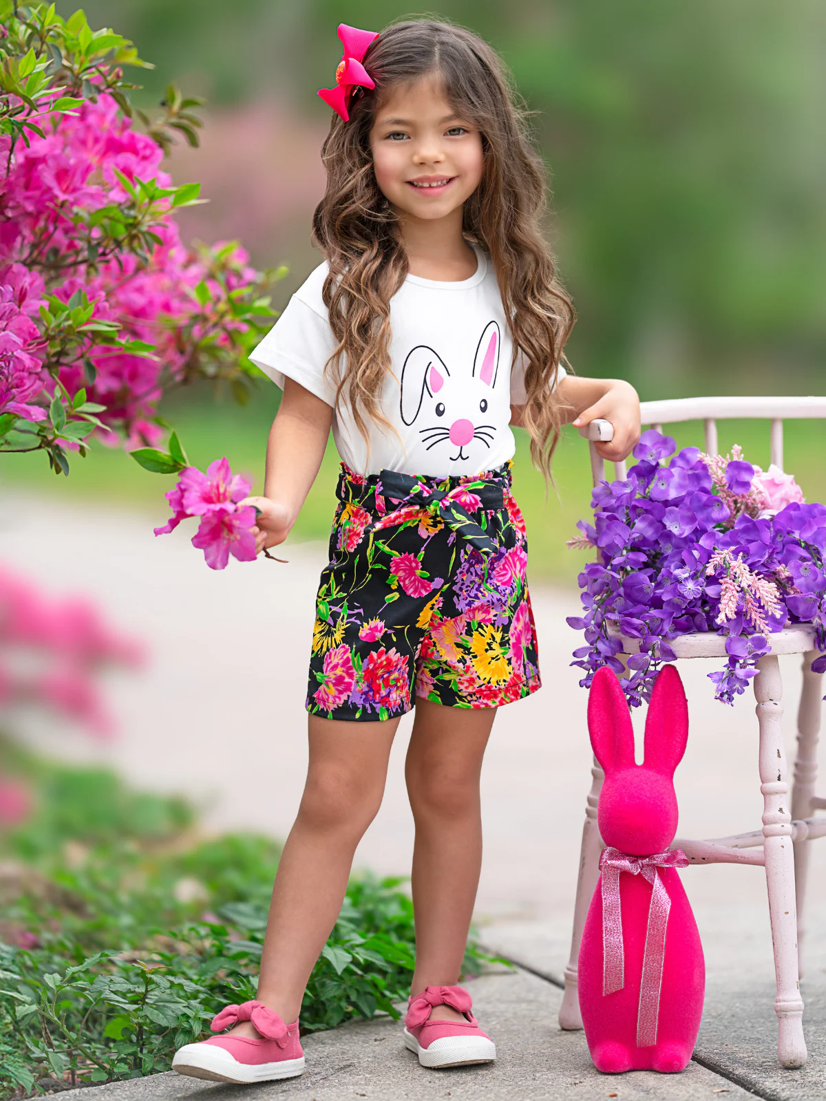 Bloom & Bunny Charm Easter Top and Short Set - Image 6