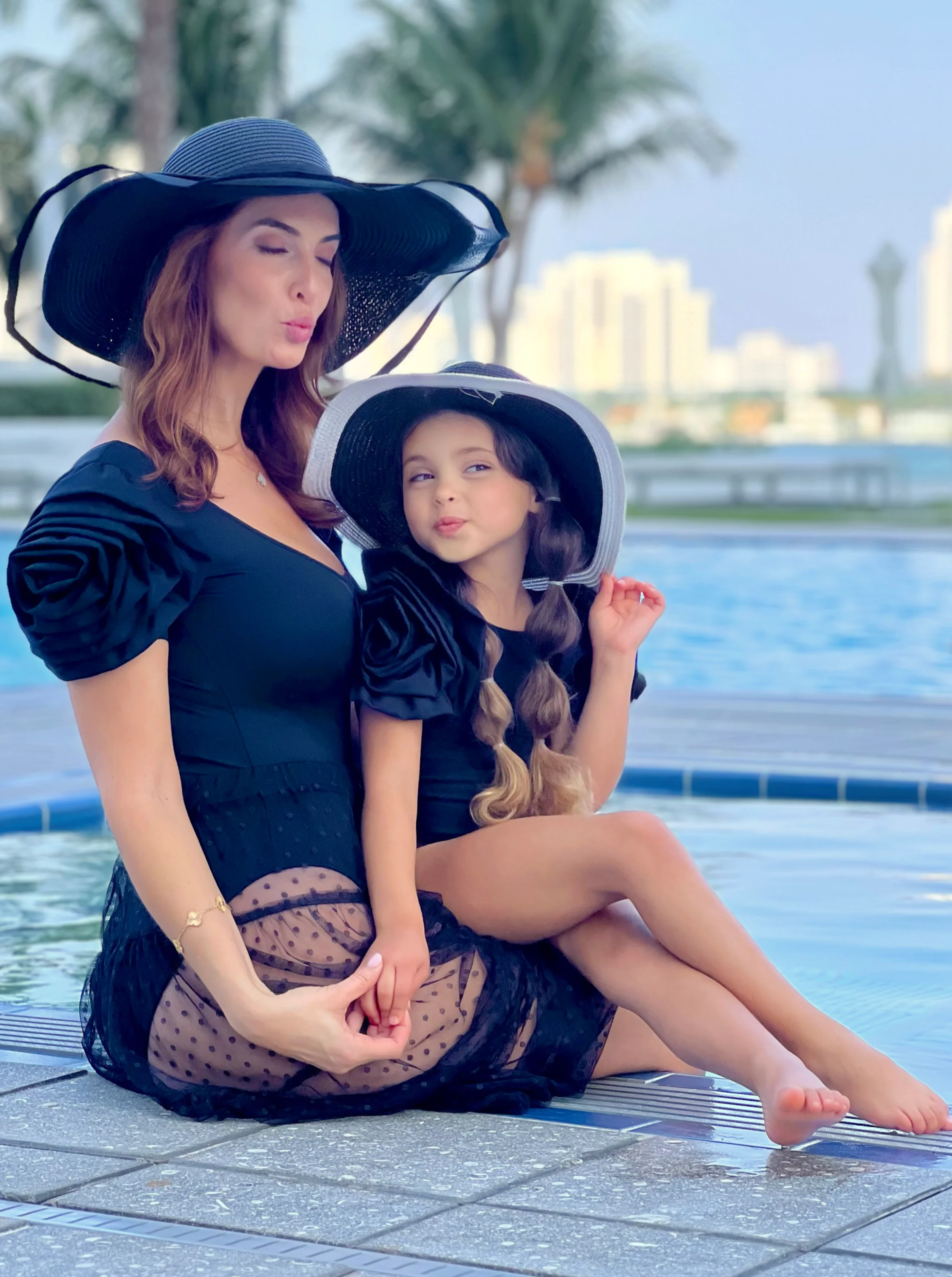 Mommy And Me Blooming Rose Sleeve One Piece Swimsuit - Image 9