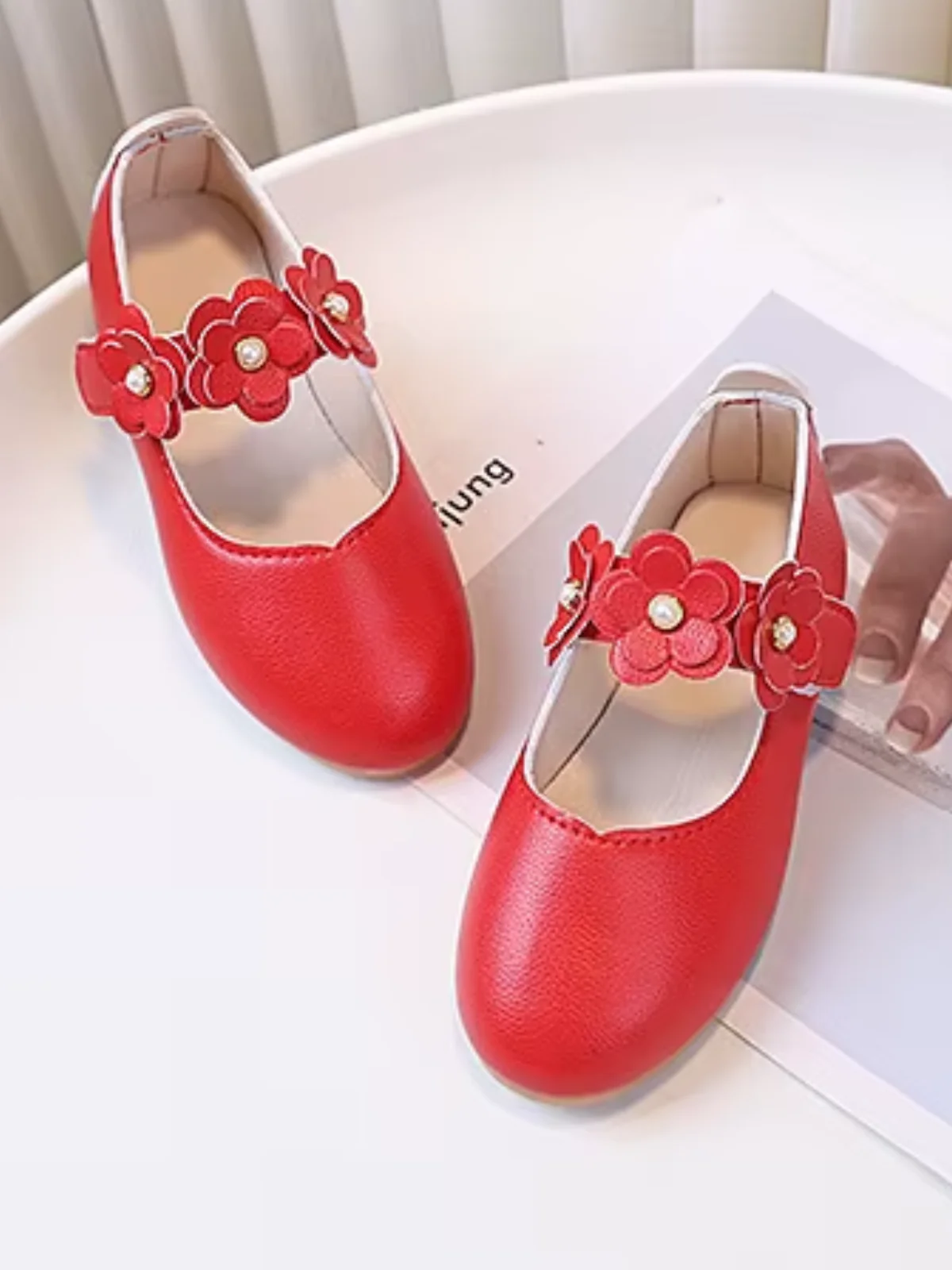 Bloom Charm Floral Strap Classic Dress Flats - Image 4