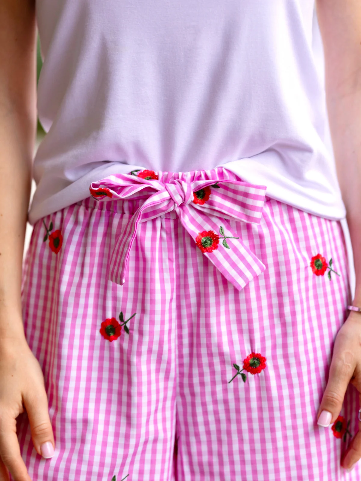 Mommy and Me Sweet Bloom Gingham Embroidered Set - Image 9