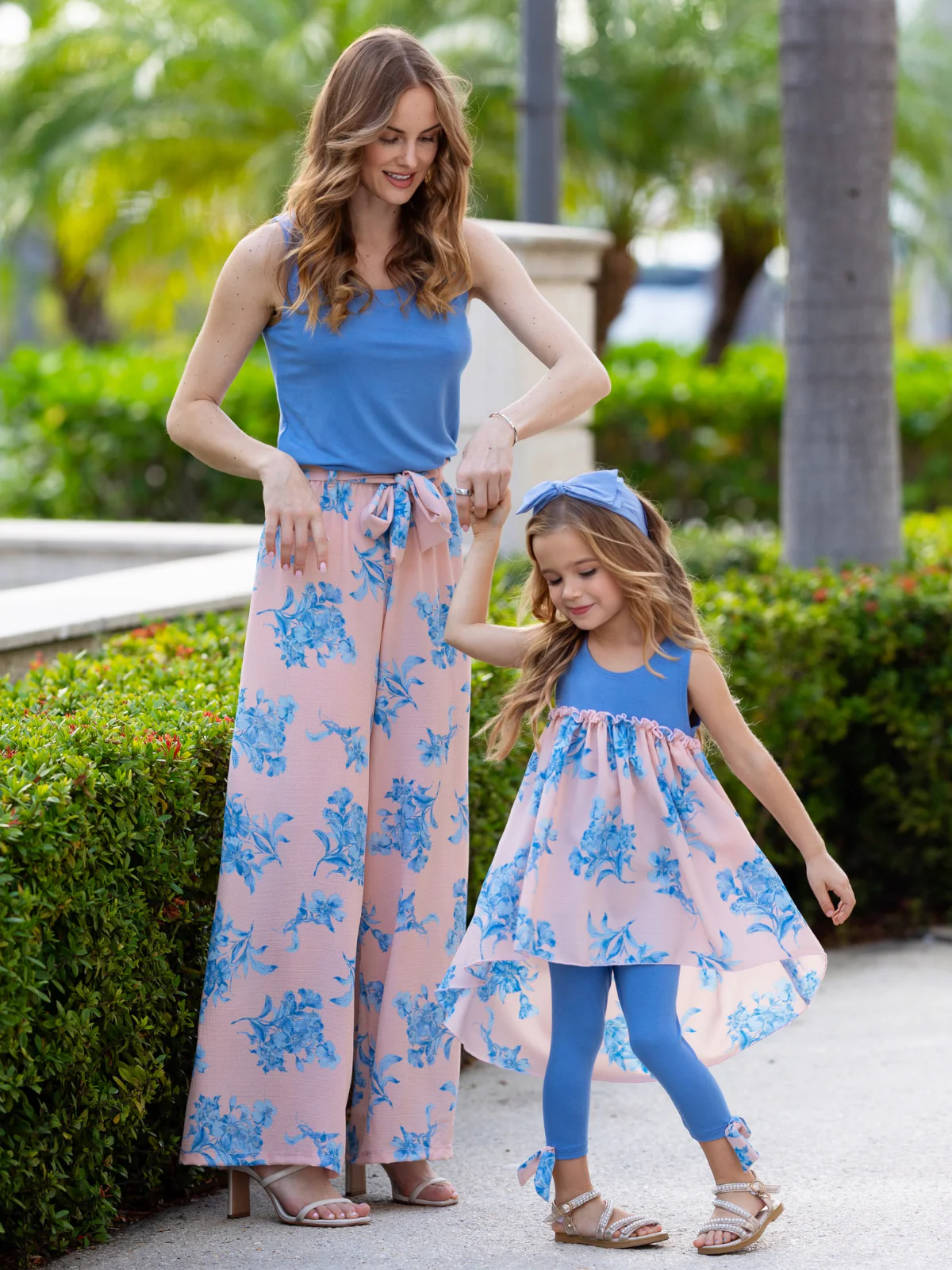 Blue Blossom High-Low Tunic and Legging Set - Image 7