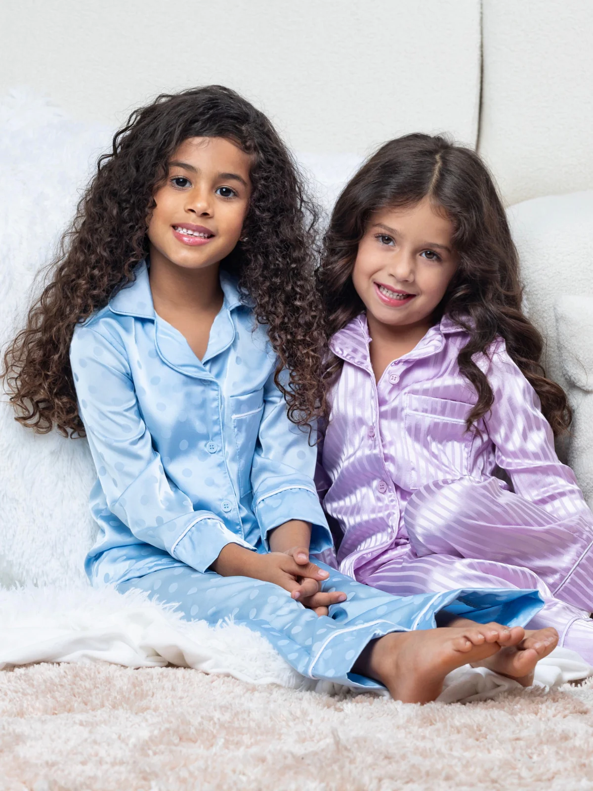 Blue Dream Dot Satin Pajama Set - Image 6