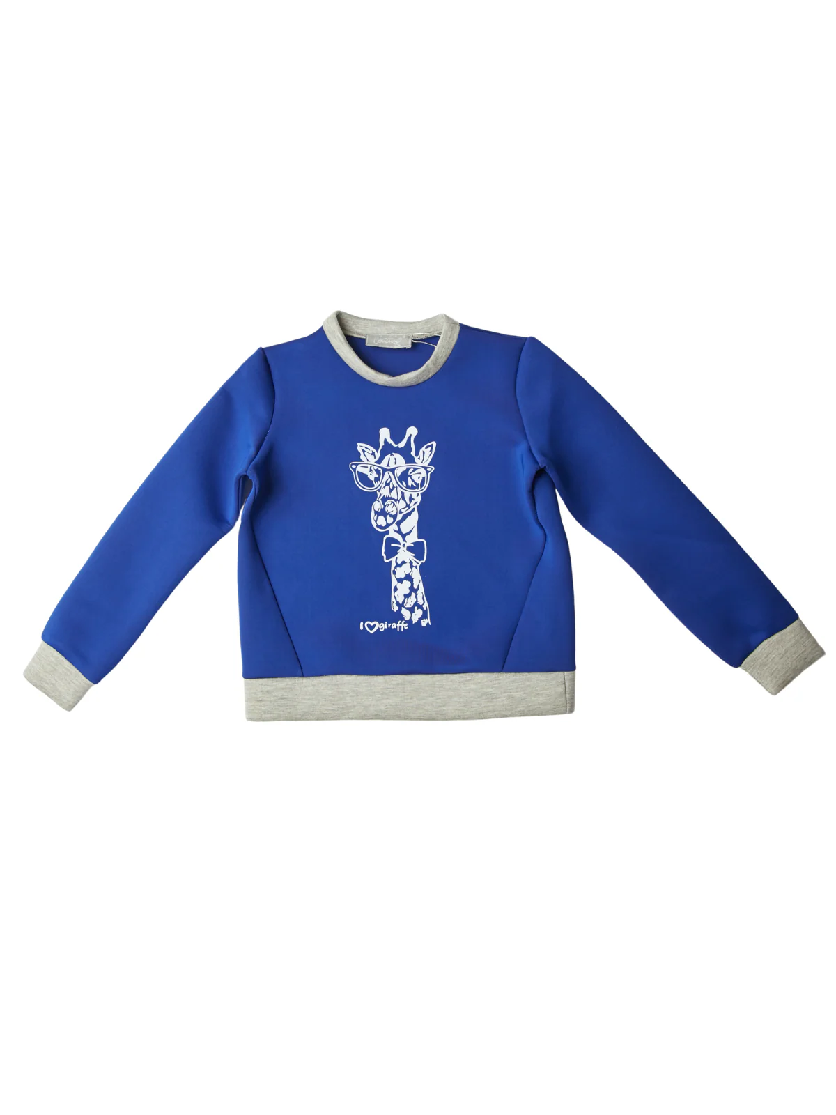 Blue Giraffe Glam Sweatshirt by Kids Couture - Image 4