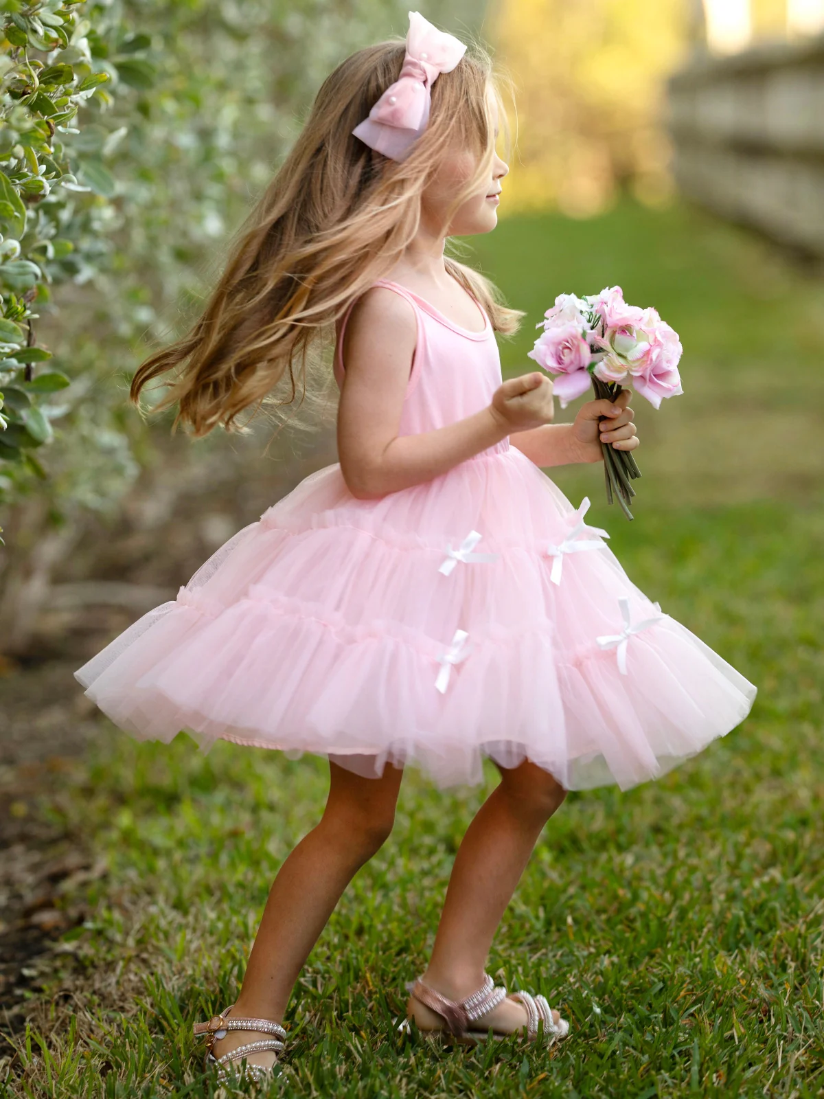 Blooming with Bows Sleeveless Tutu Dress - Image 3