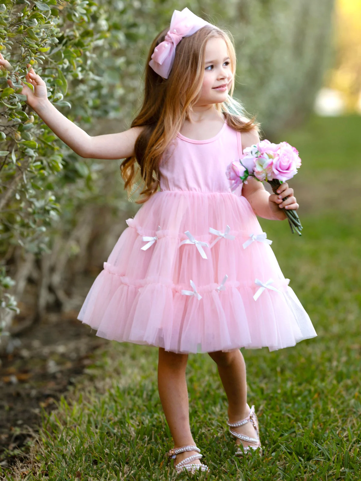 Blooming with Bows Sleeveless Tutu Dress - Image 5