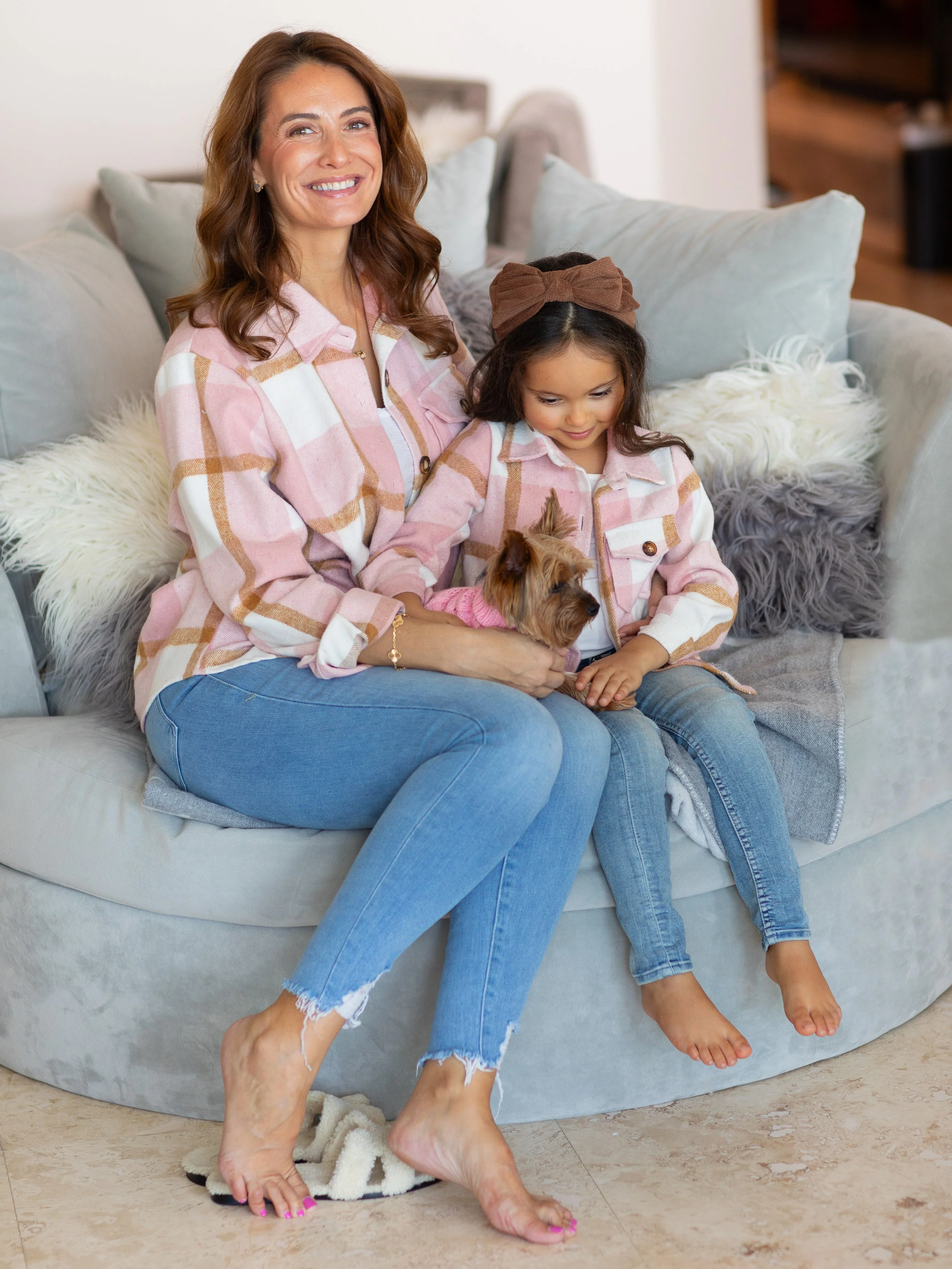 Mommy and Me Blushing Babes Pink Flannel Shirt - Image 5