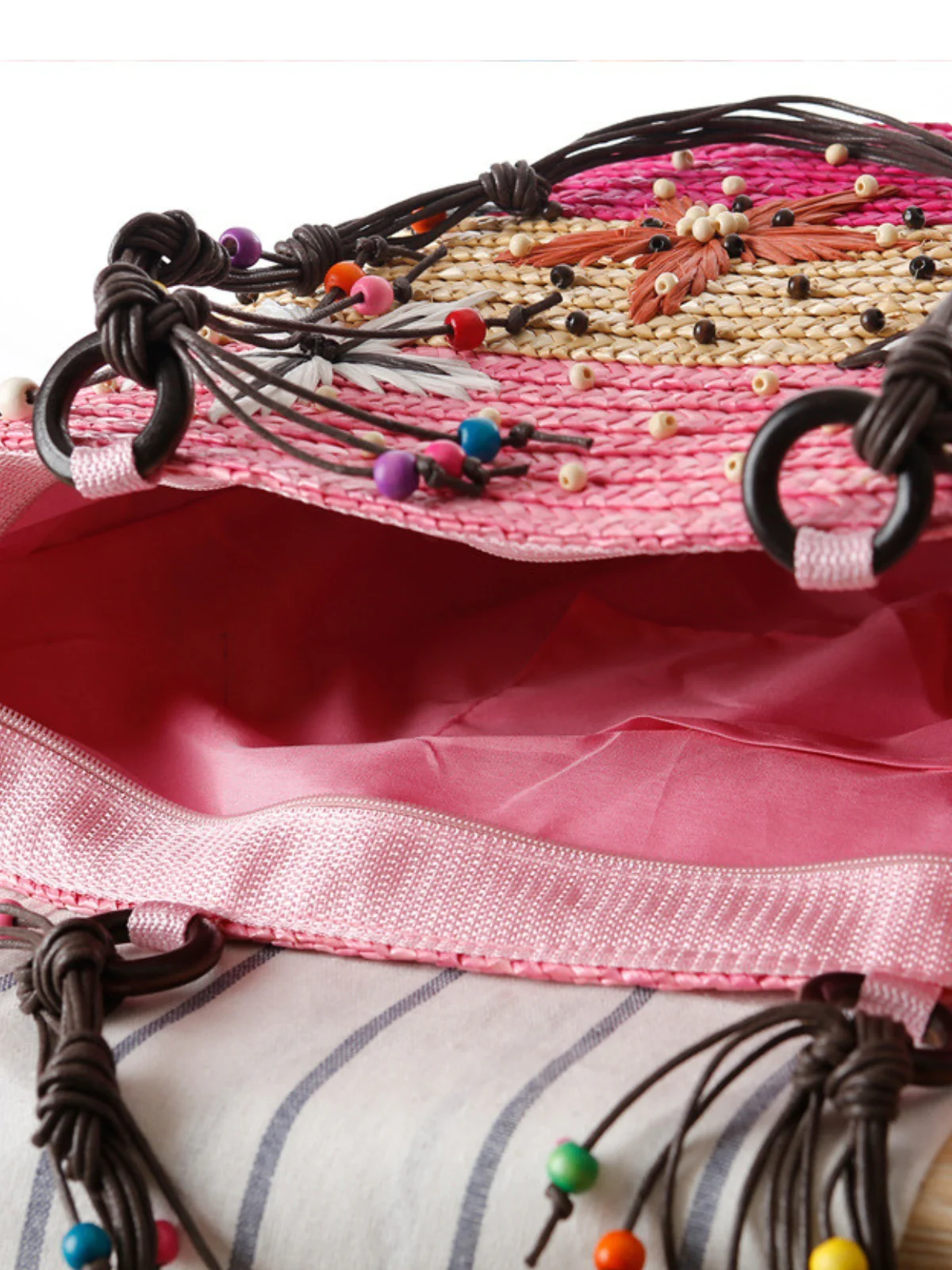 Starfish Embroidered Straw Beach Bag - Image 3