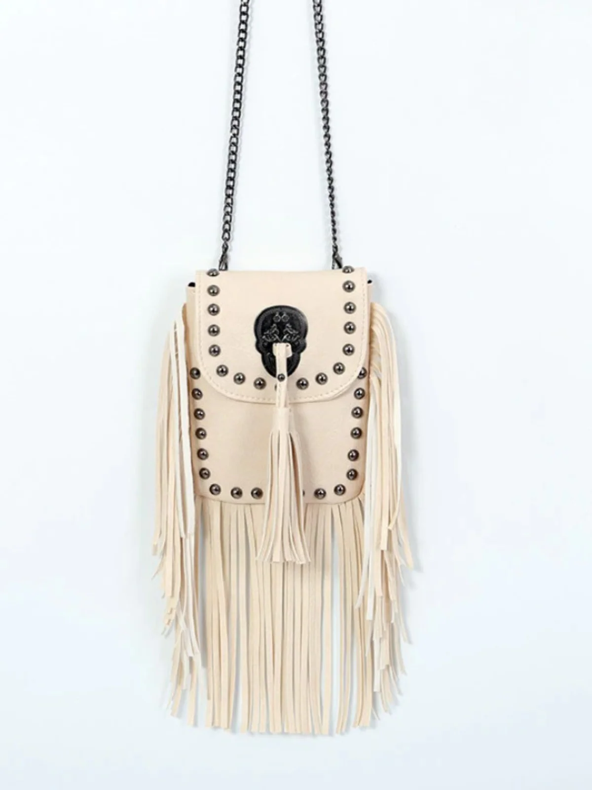 Girls Bohemian Studded Fringe Crossbody Bag - Image 3