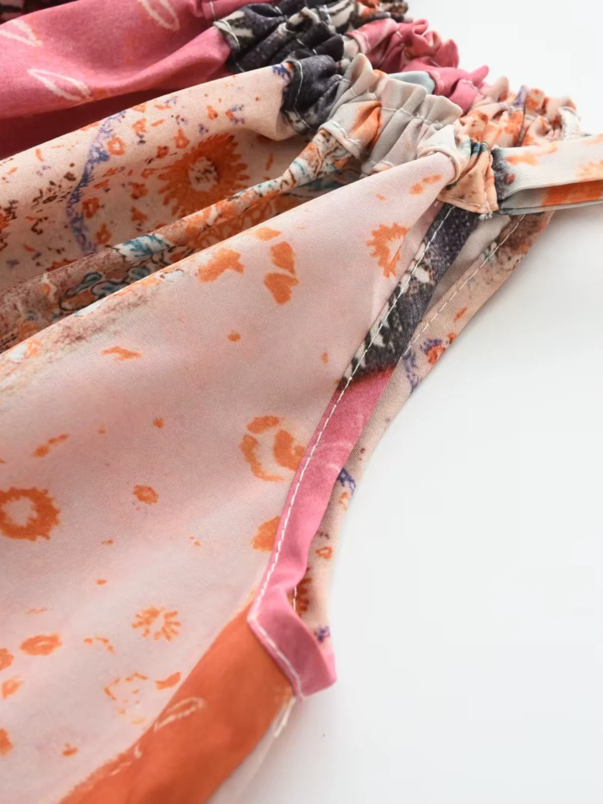 Boho Floral Patchwork Sleeveless Summer Dress - Image 3