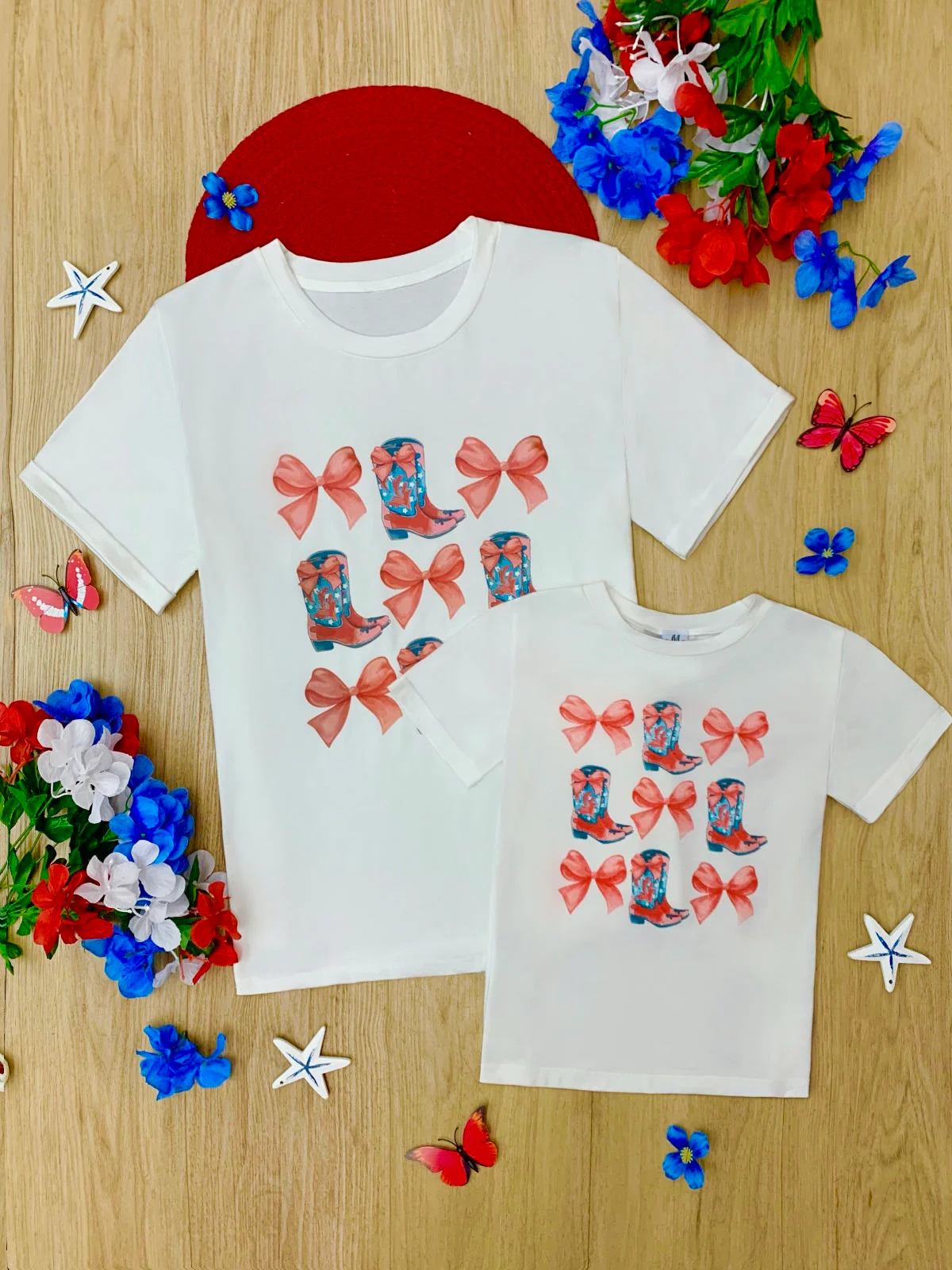 Mommy and Me Boots & Bows Cowgirl Graphic Top - Image 3