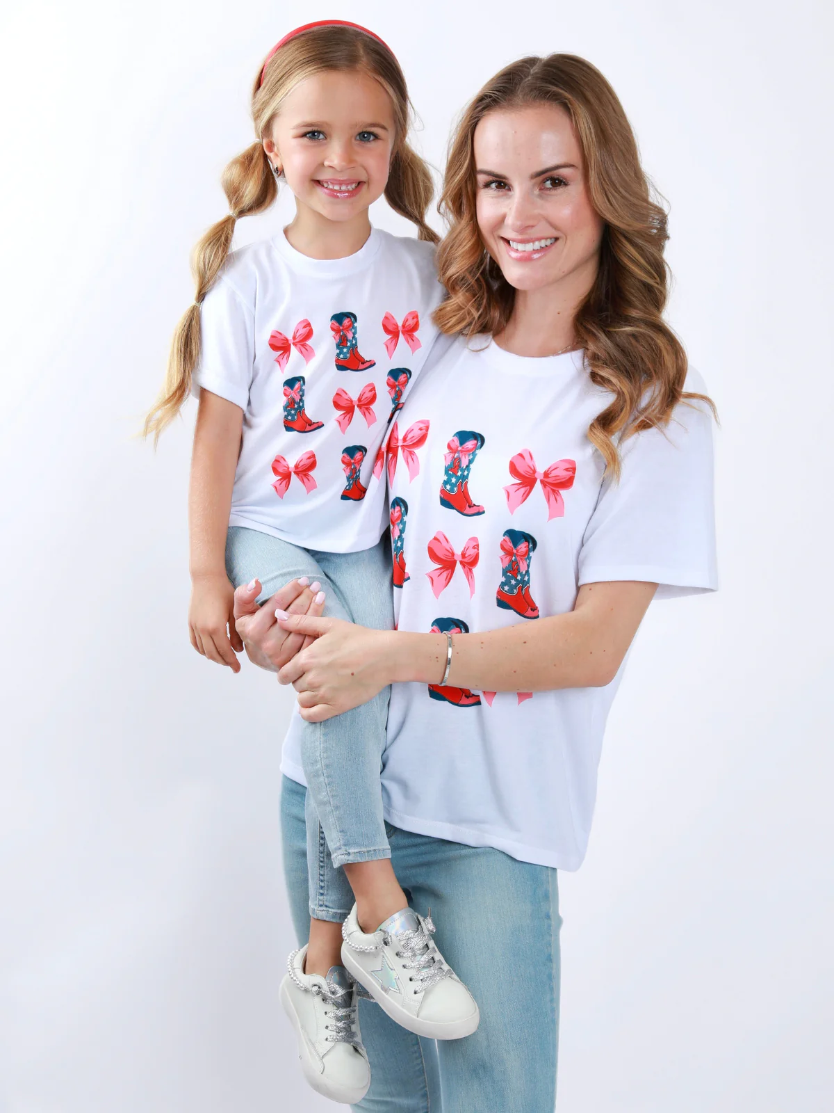 Mommy and Me Boots & Bows Cowgirl Graphic Top - Image 4