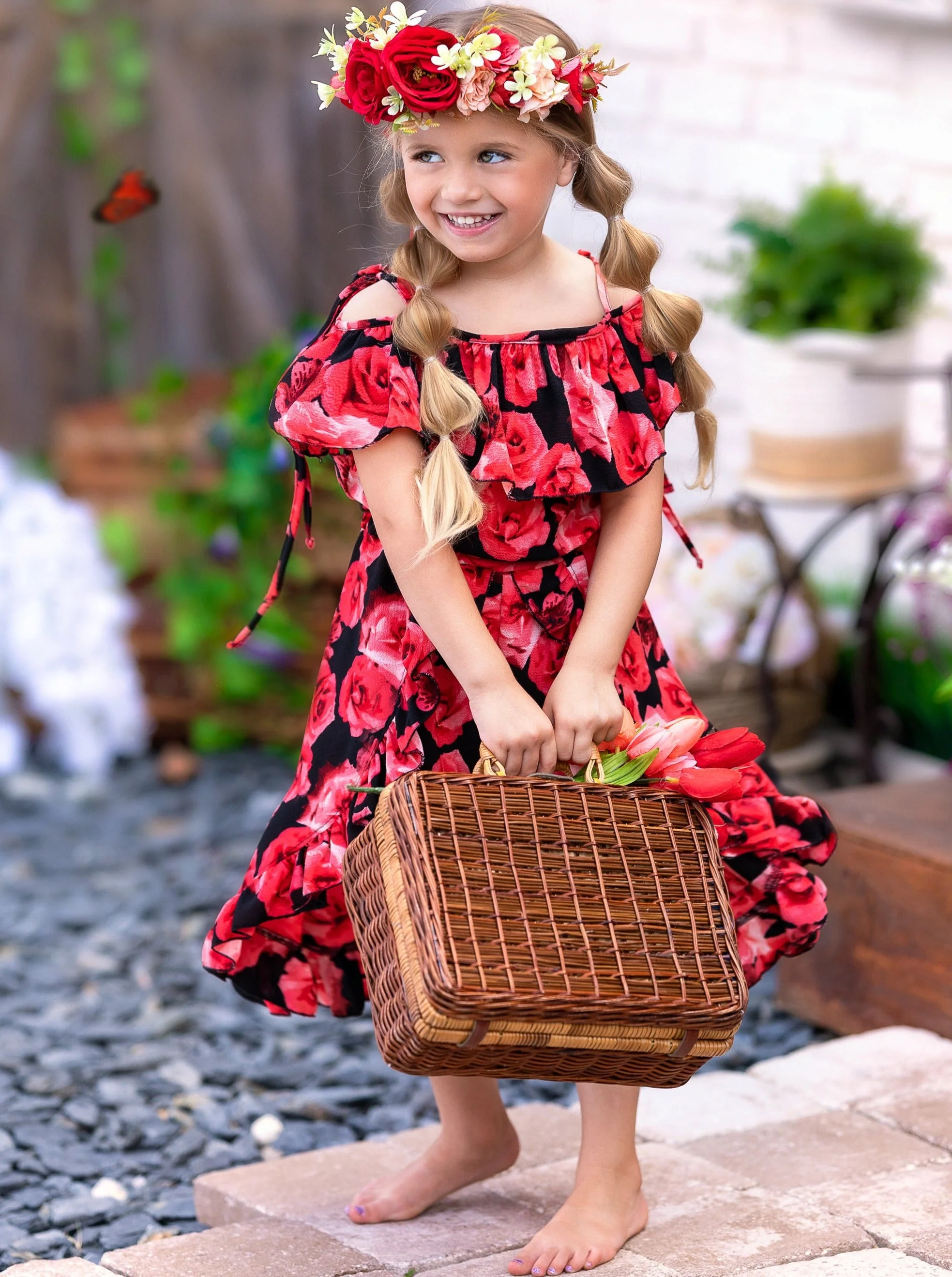 Bouquet Dreams Cold Shoulder Romper Dress - Image 2