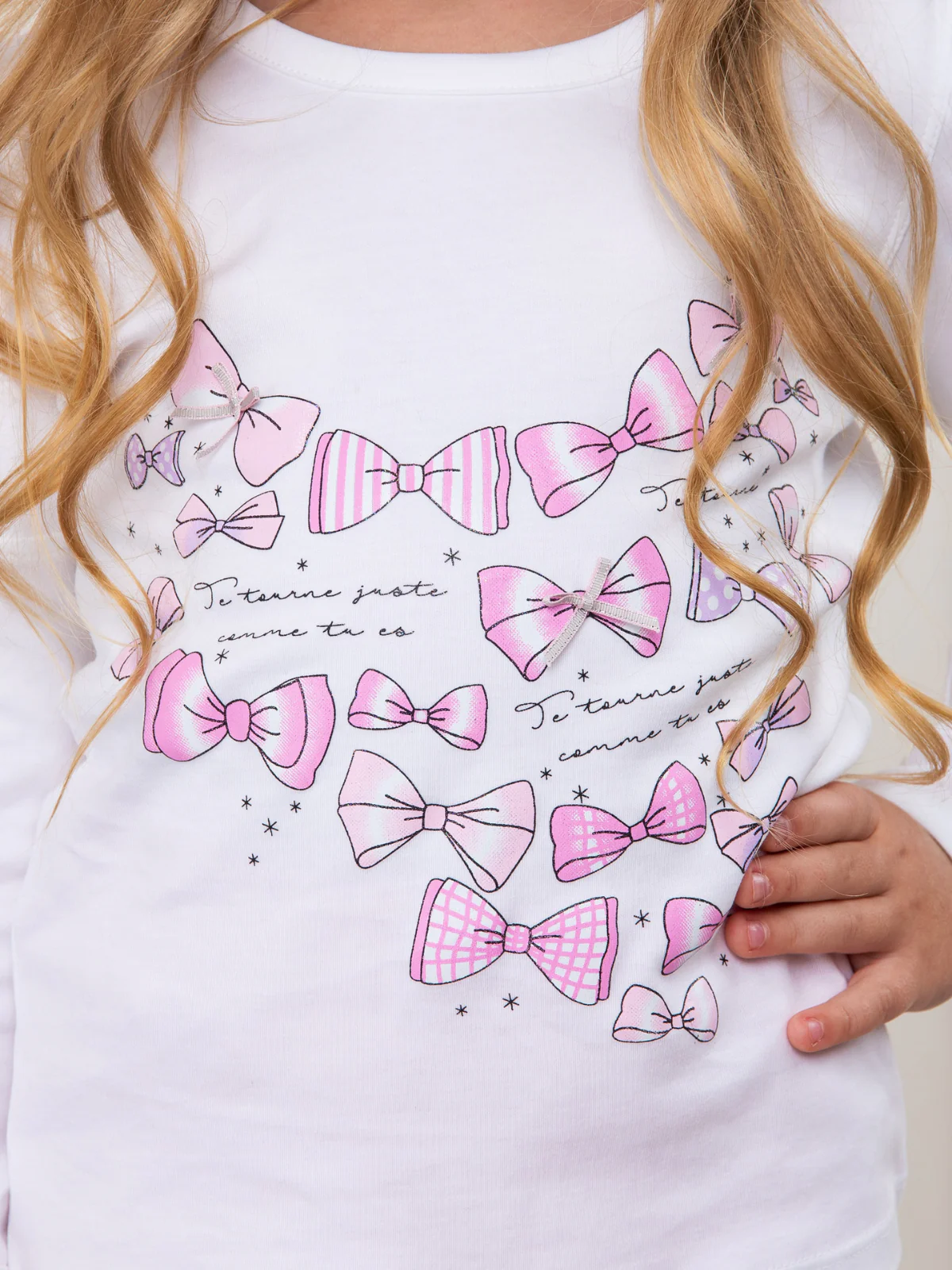 Ribbon Dream Luxe Cotton Heart Print Top - Image 2