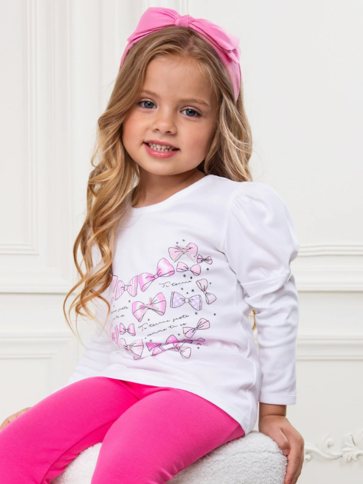 Ribbon Dream Luxe Cotton Heart Print Top - Image 5