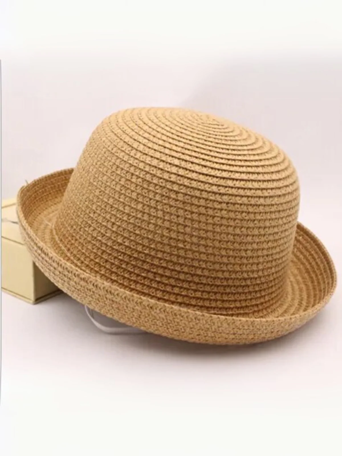 Runway-Ready Tan Bowler Hat - Image 2