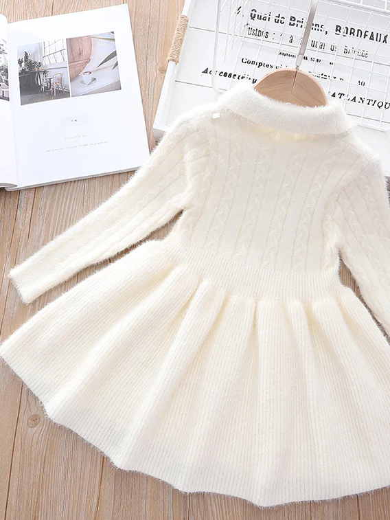 Dots and Bows Wool Sweater Dress - Image 10